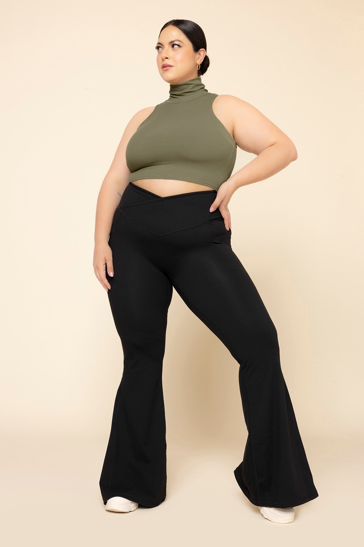 I Feel Cute Crop Top - Burnt Olive Discount Low Cost