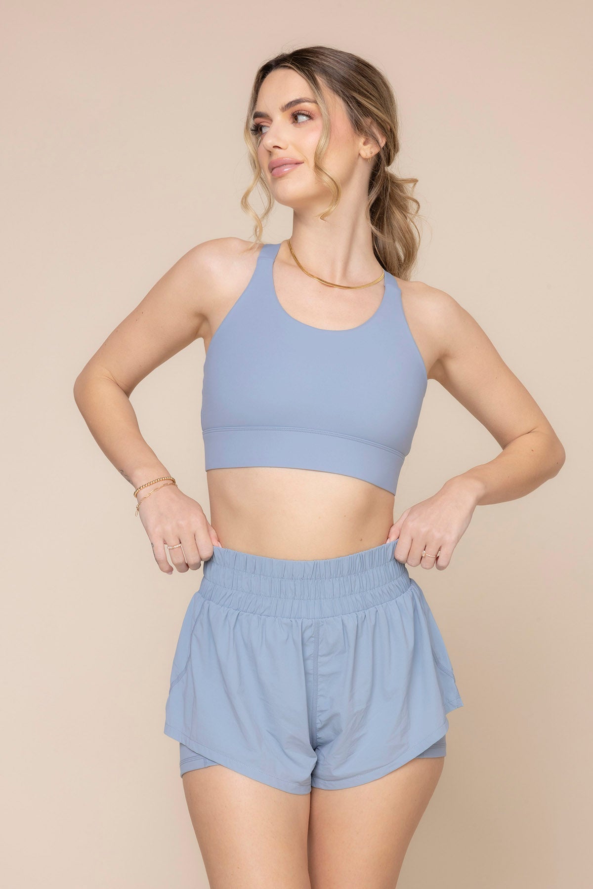 High Waisted Supershort - Blue Storm Discount Best Store To Get