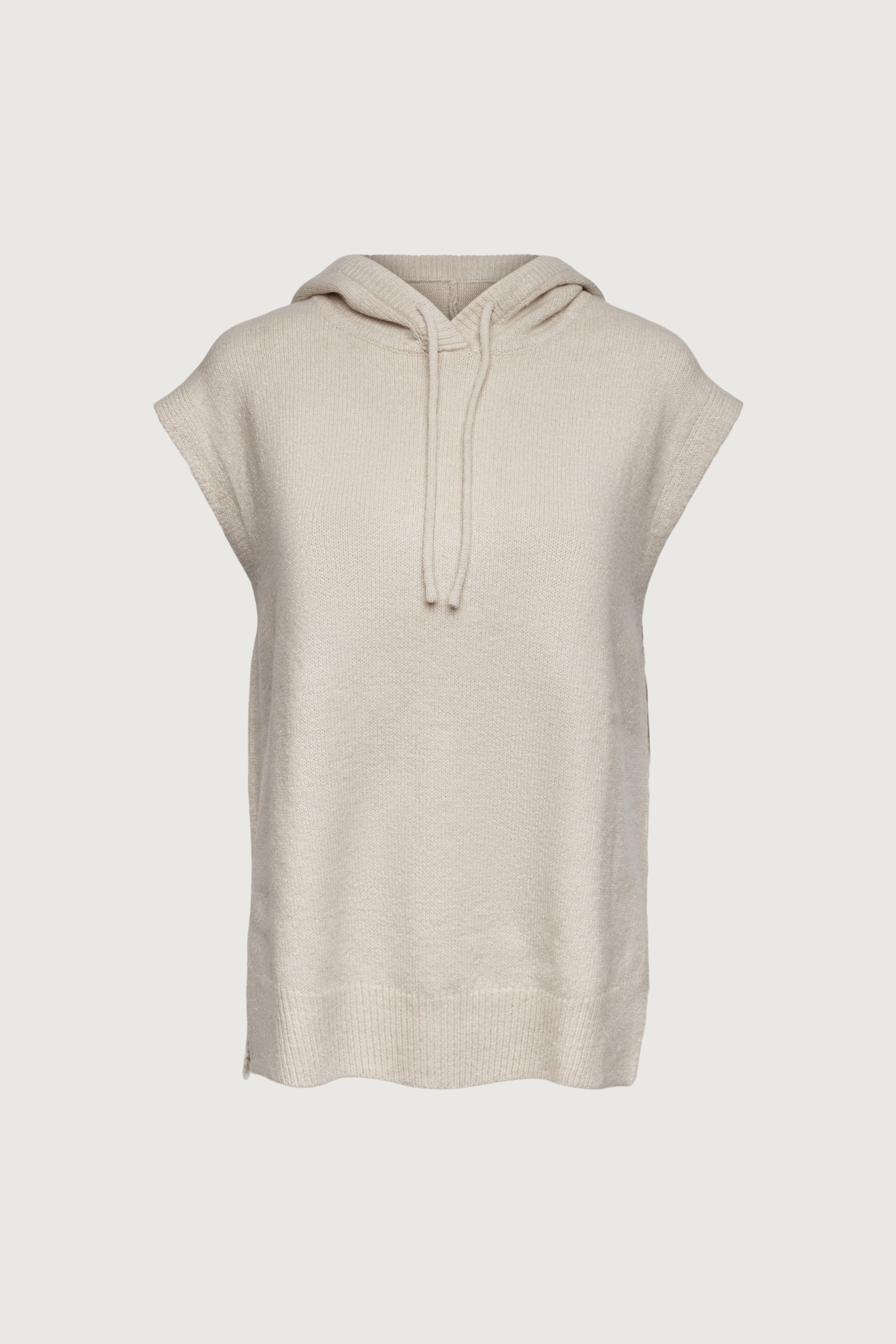 KNIT SLEEVELESS HOODIE Clearance Amazing Pice