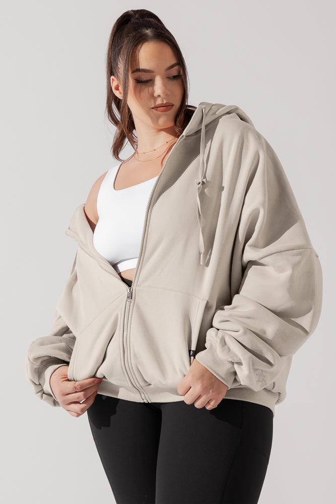 Zip Cloud Hoodie - Seashell Free Shipping Geniue Stockist