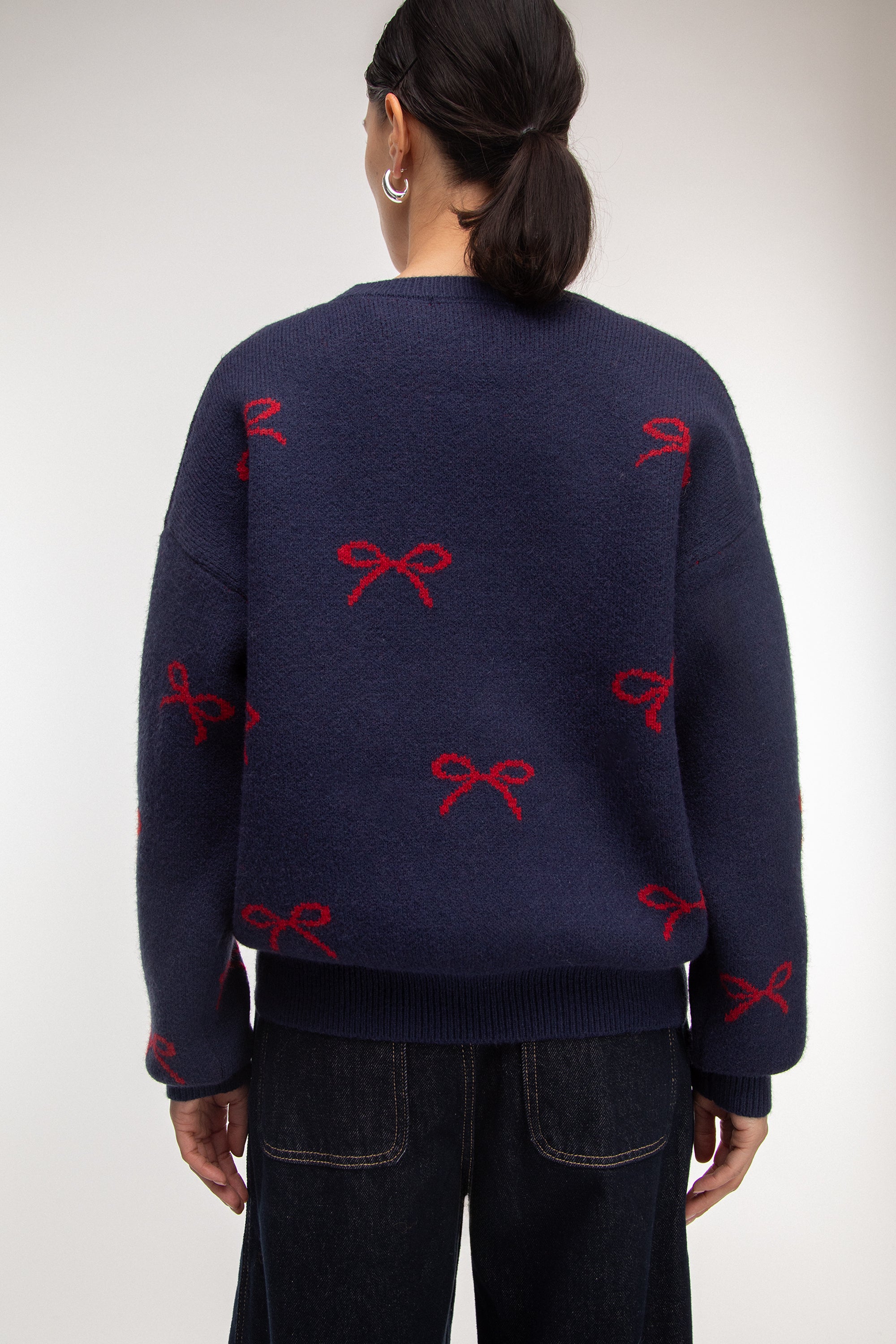 BOW PATTERN SWEATER Outlet Find Great