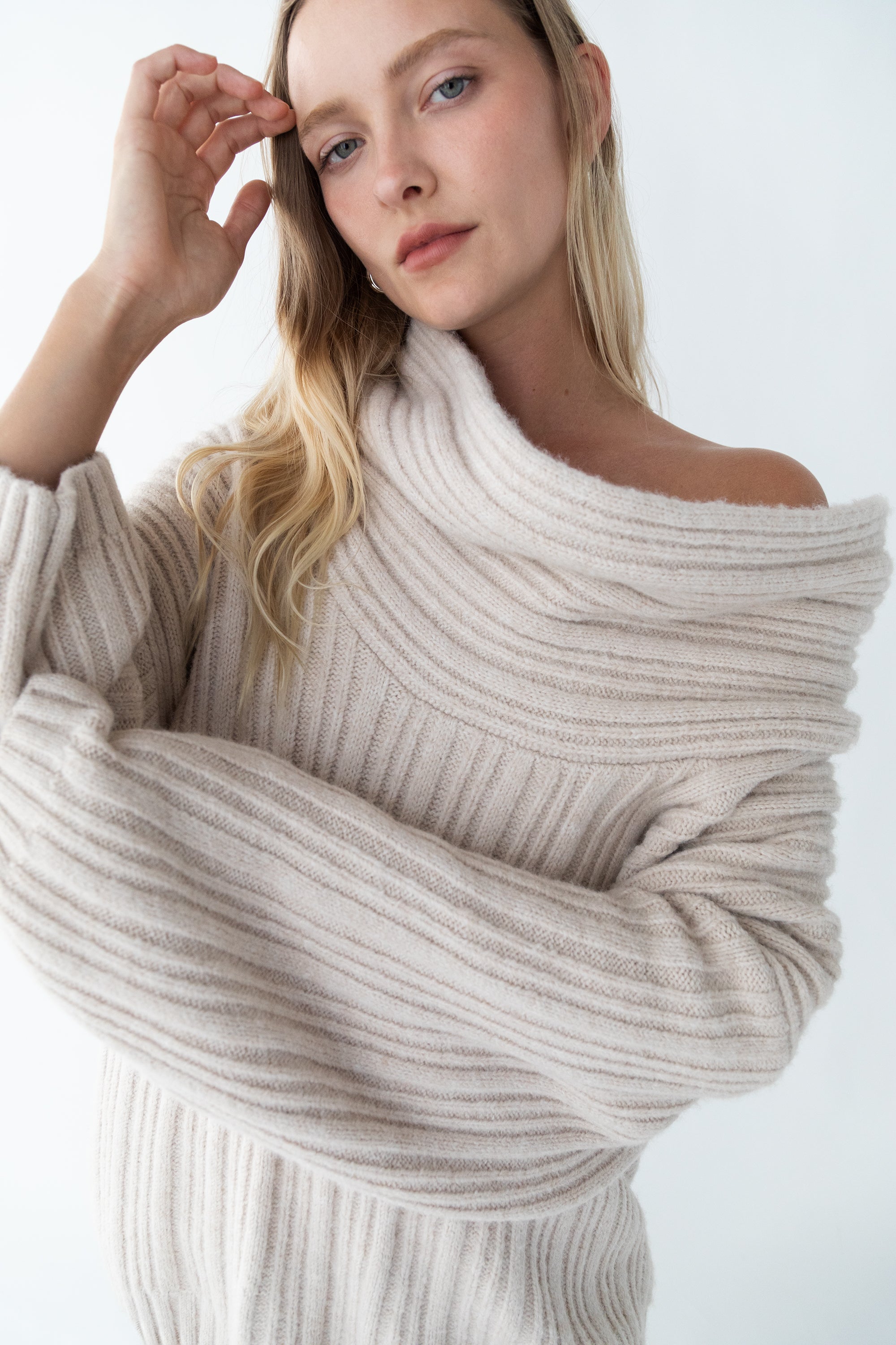 OVERSIZED SLOUCHY OFF THE SHOULDER SWEATER Shop Offer Cheap Pice