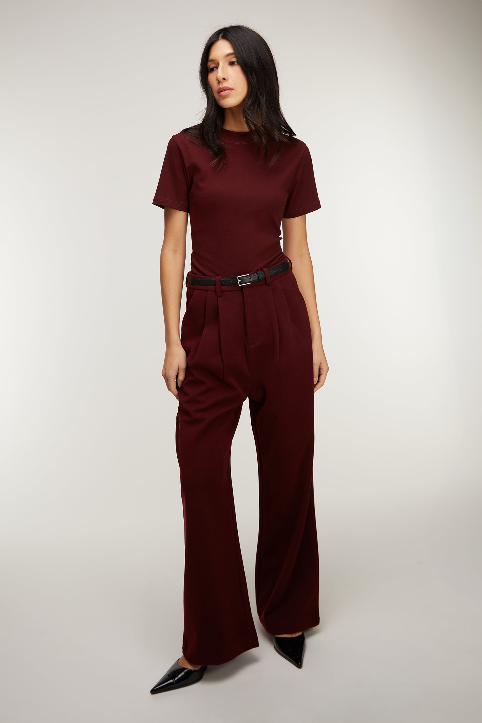 WIDE LEG TROUSER WITH BELT From China Sale Online