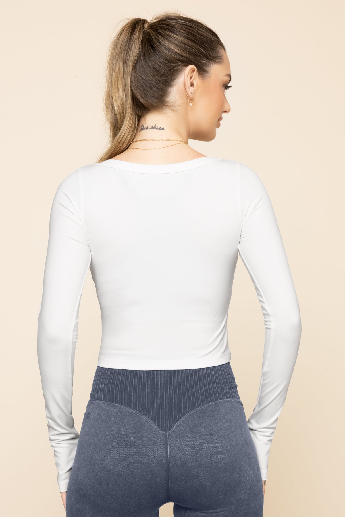 Your Favorite Long Sleeve Reversible Top - White Cheap Visit