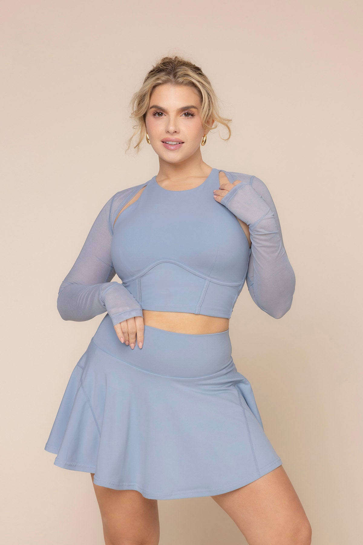 Mesh Corset Shrug - Blue Storm For Nice Online