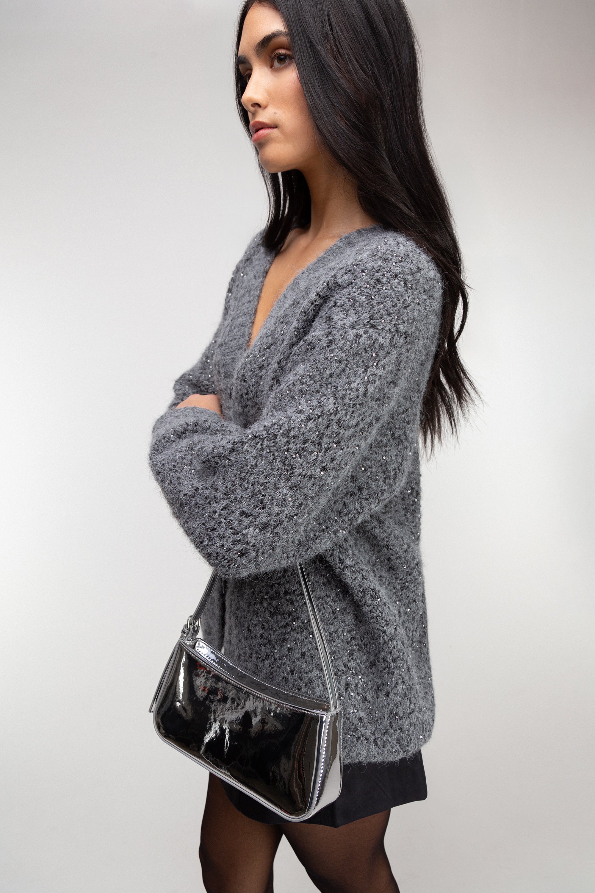 SPARKLY OVERSIZED CARDIGAN Cheap Visa Payment