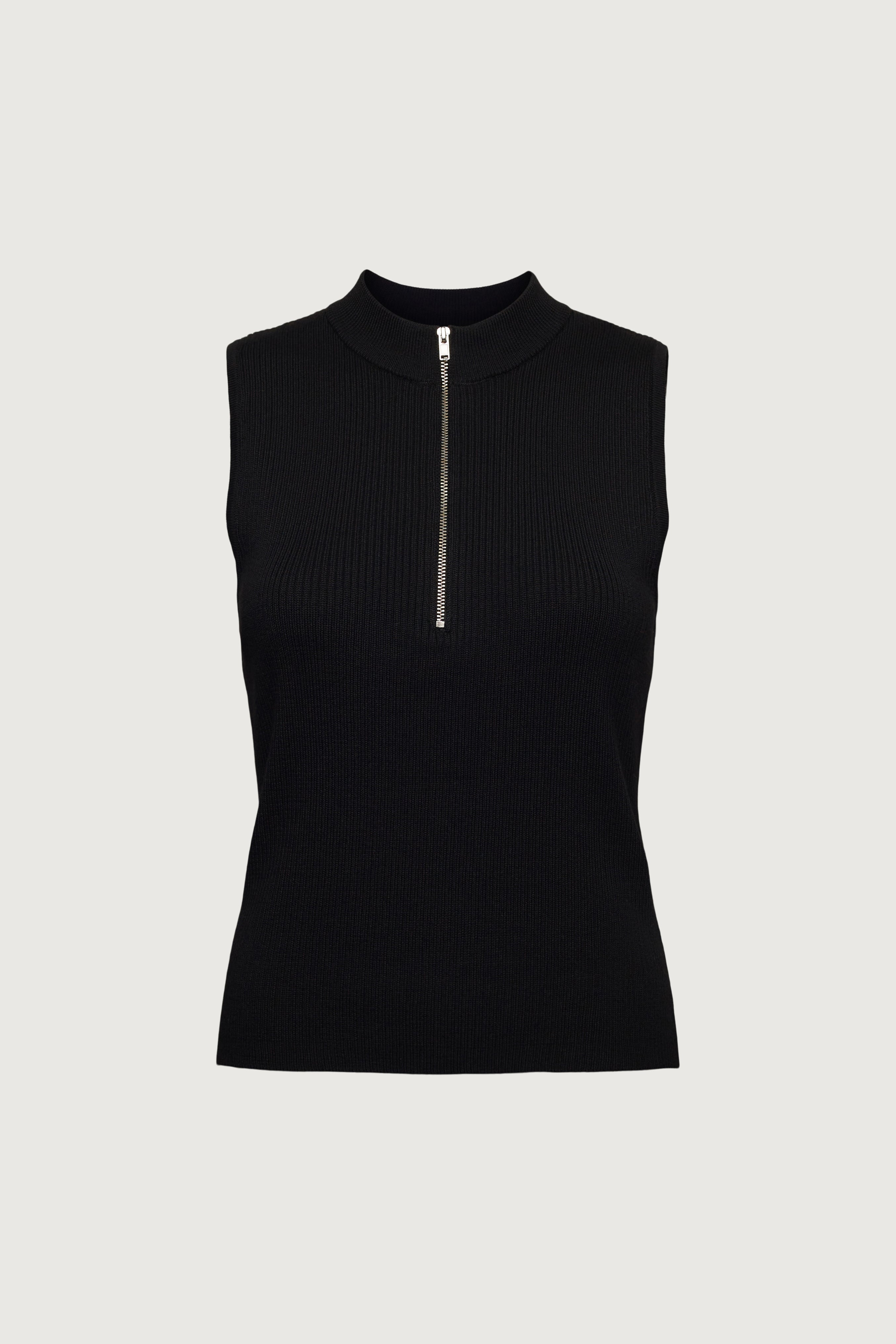 SLEEVELESS MOCKNECK HALF-ZIP SWEATER Top Quality Online