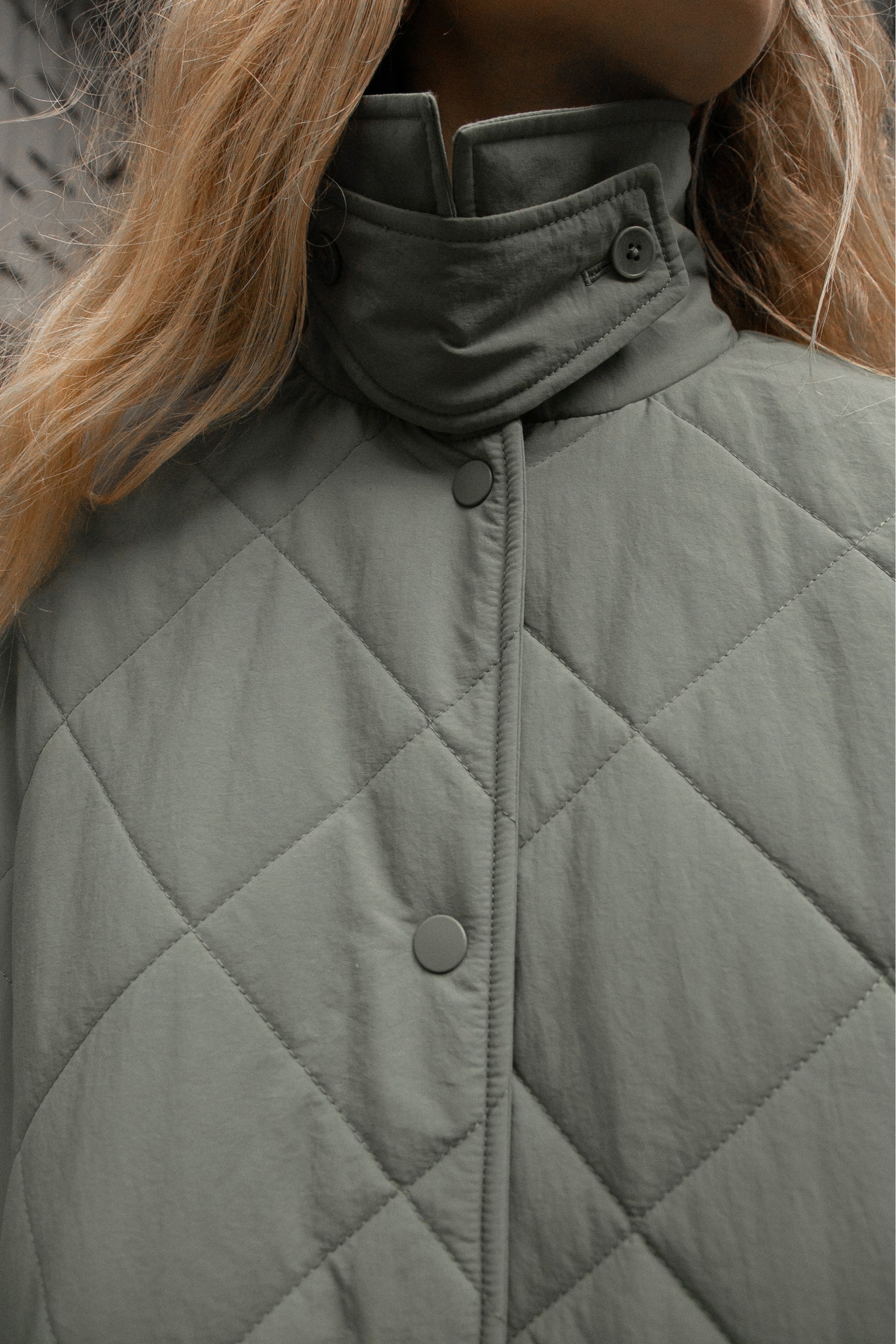 QUILTED PUFFER MIDI SHACKET Store With Big Discount