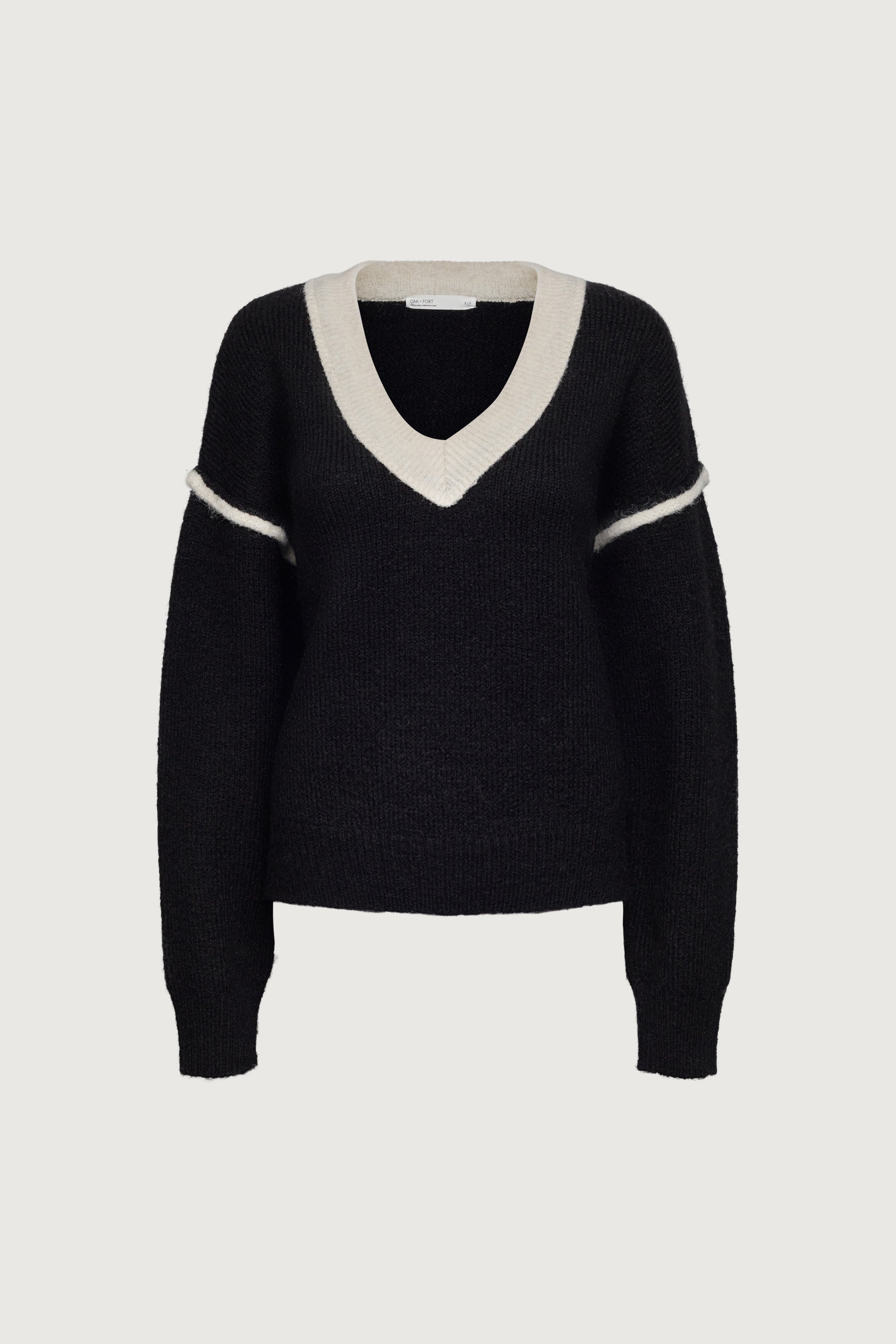 CROPPED CONTRAST V-NECK SWEATER Buy Cheap Order