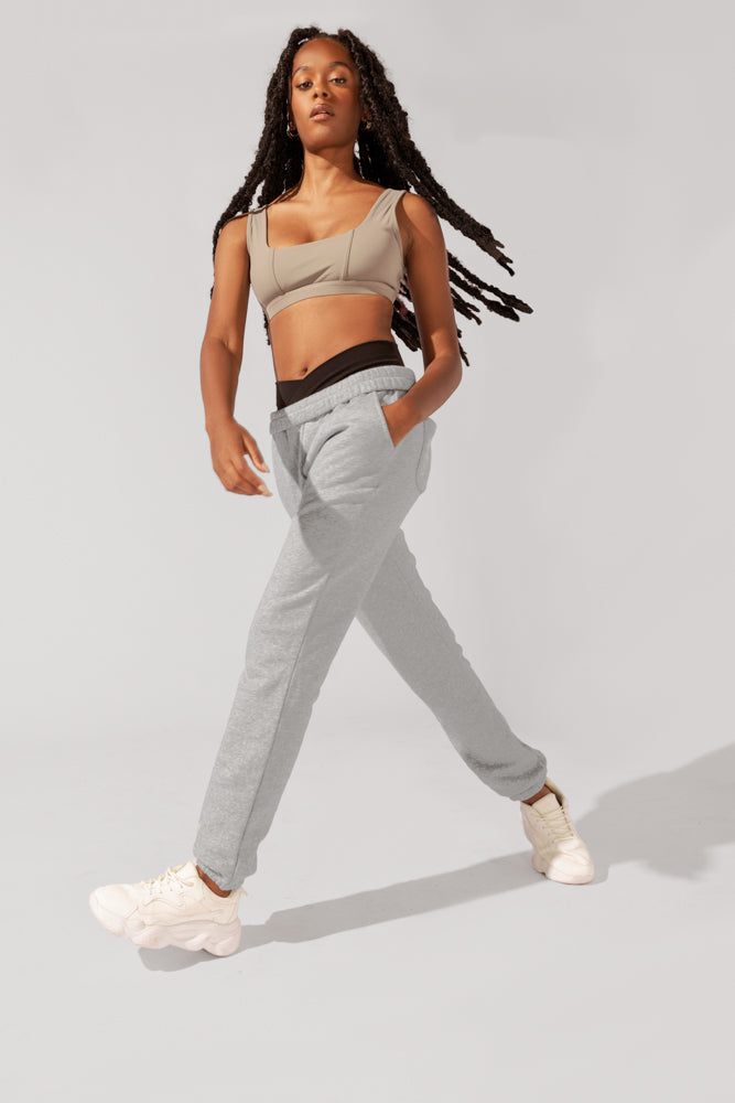 Cloud Rollover Sweatpant - Heather Grey Sale Wholesale Pice