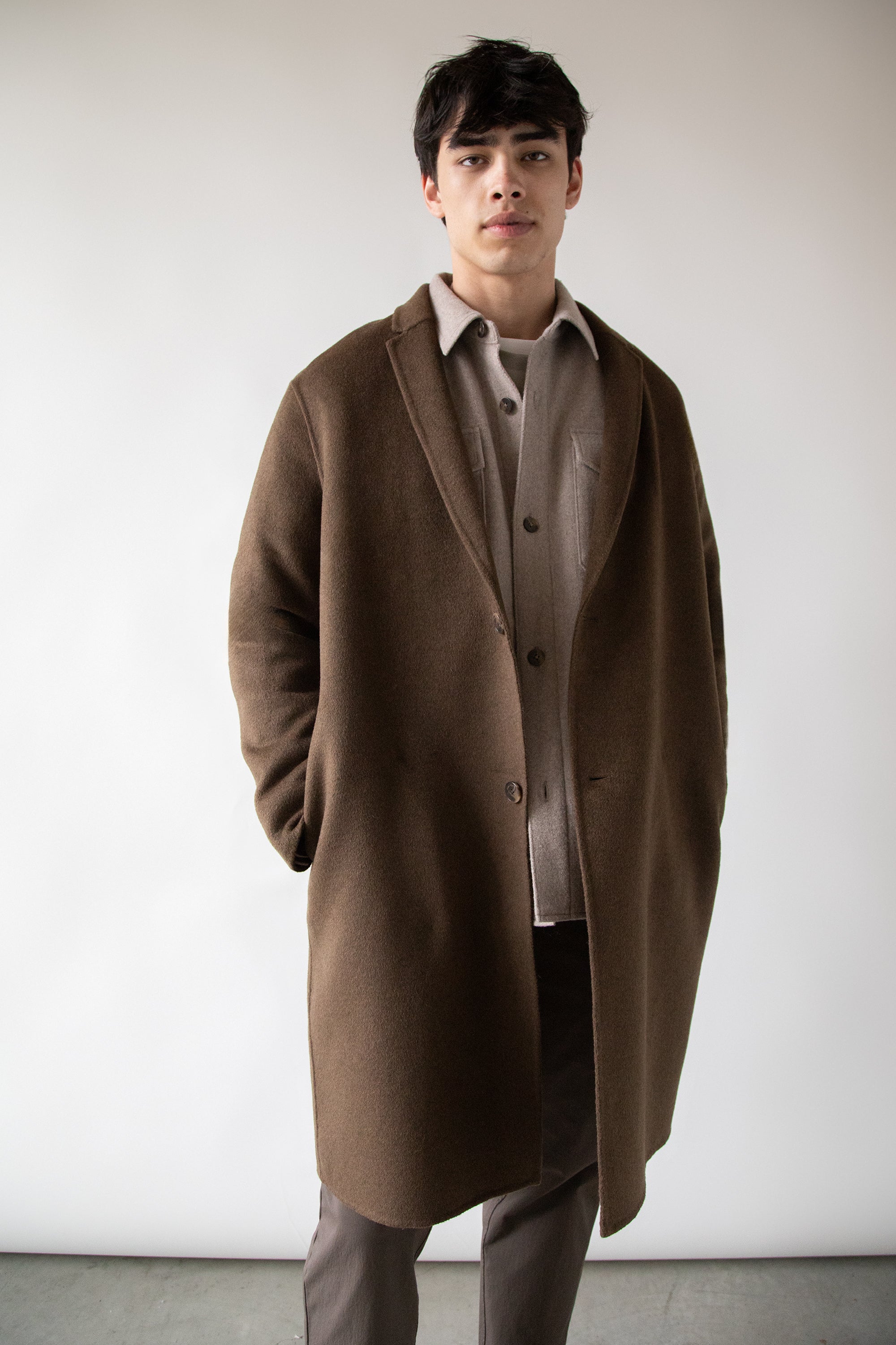 DOUBLE-FACED WOOL BLEND COAT Geniue Stockist