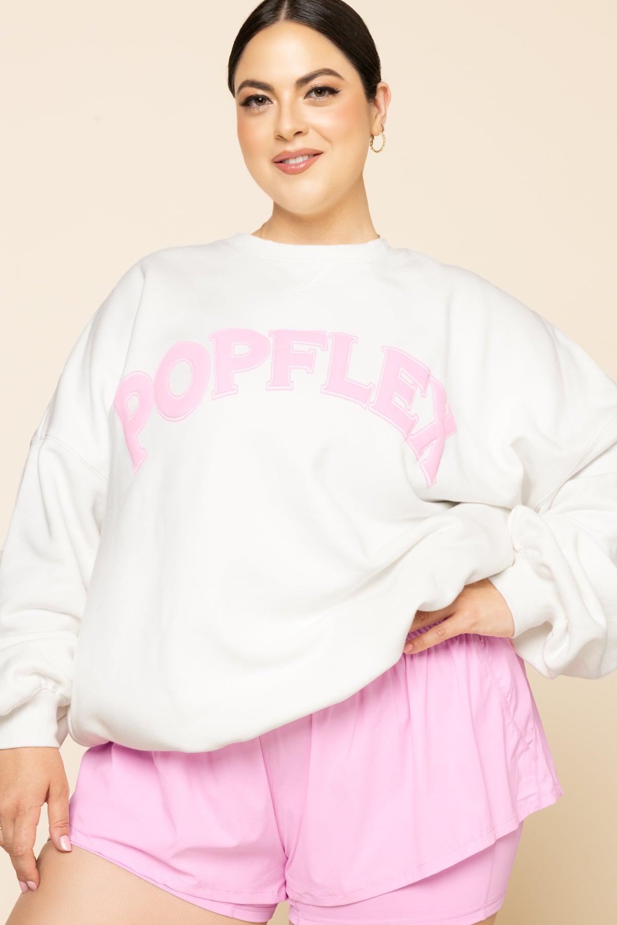 POPFLEX Cloud Crewneck Sweater - White Clearance New Arrival