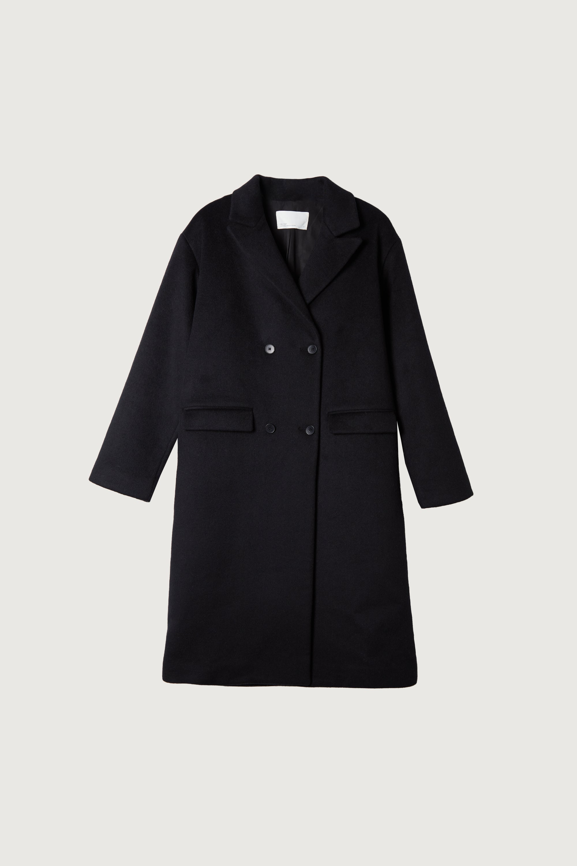 WOOL-BLEND DOUBLE-BREASTED COAT Discount Eastbay