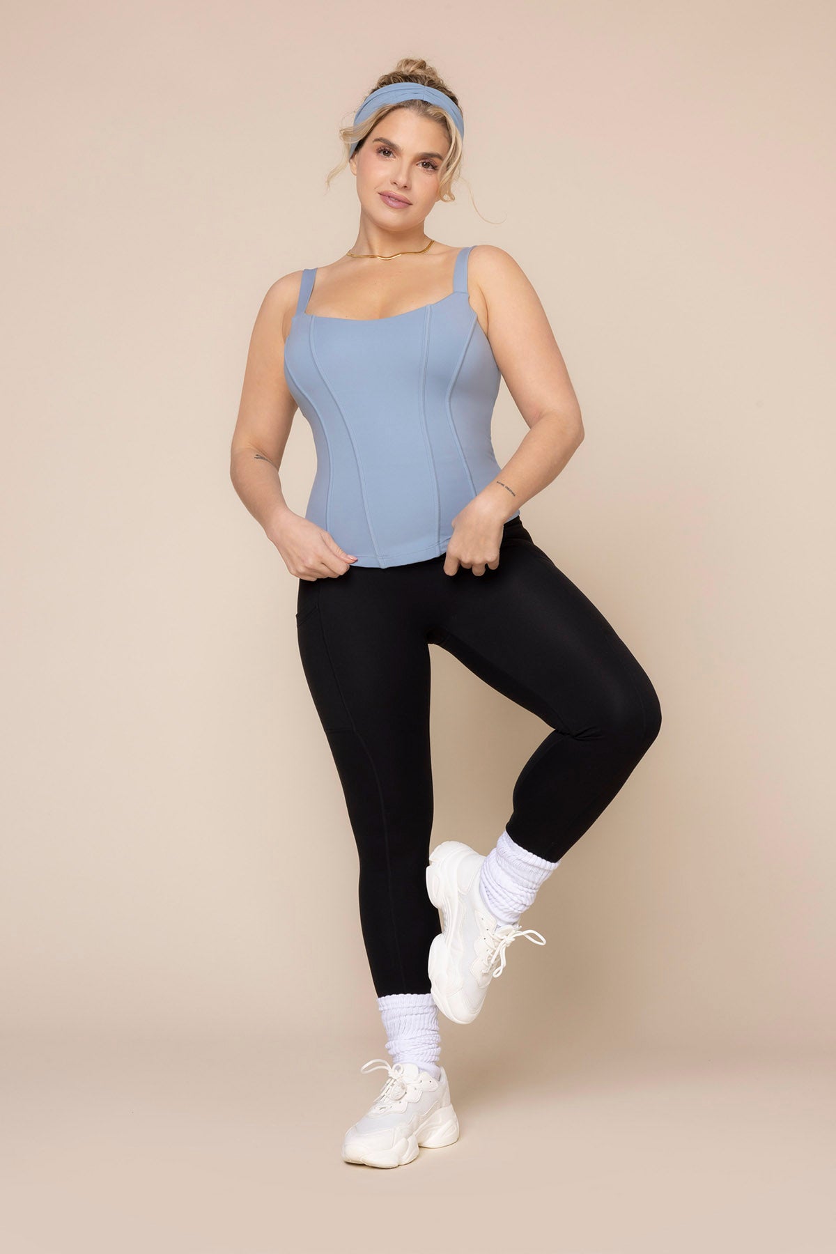 Corset Cami - Blue Storm Clearance Best Pices