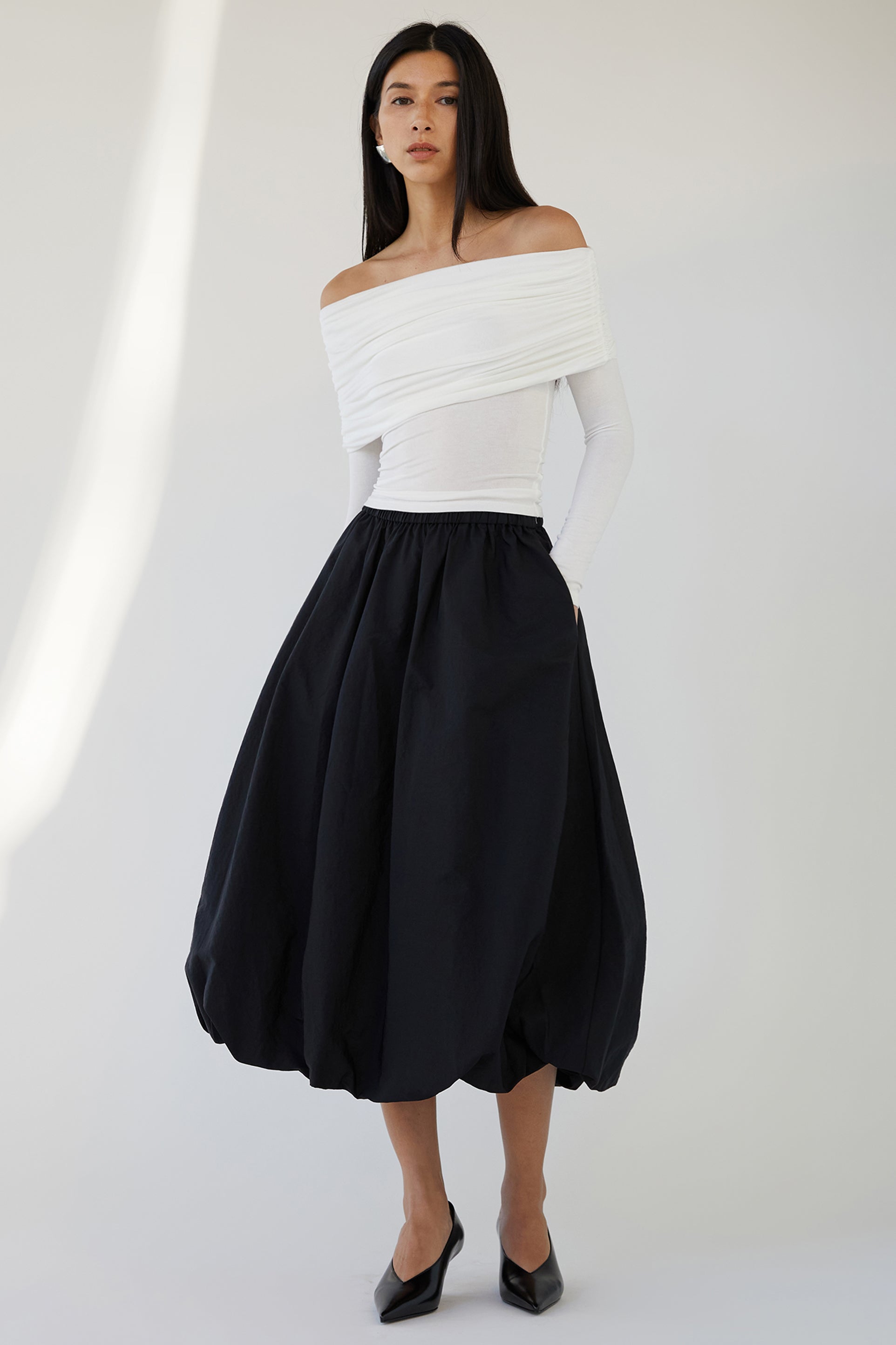 BUBBLE HEM MIDI SKIRT Quality Free Shipping Outlet