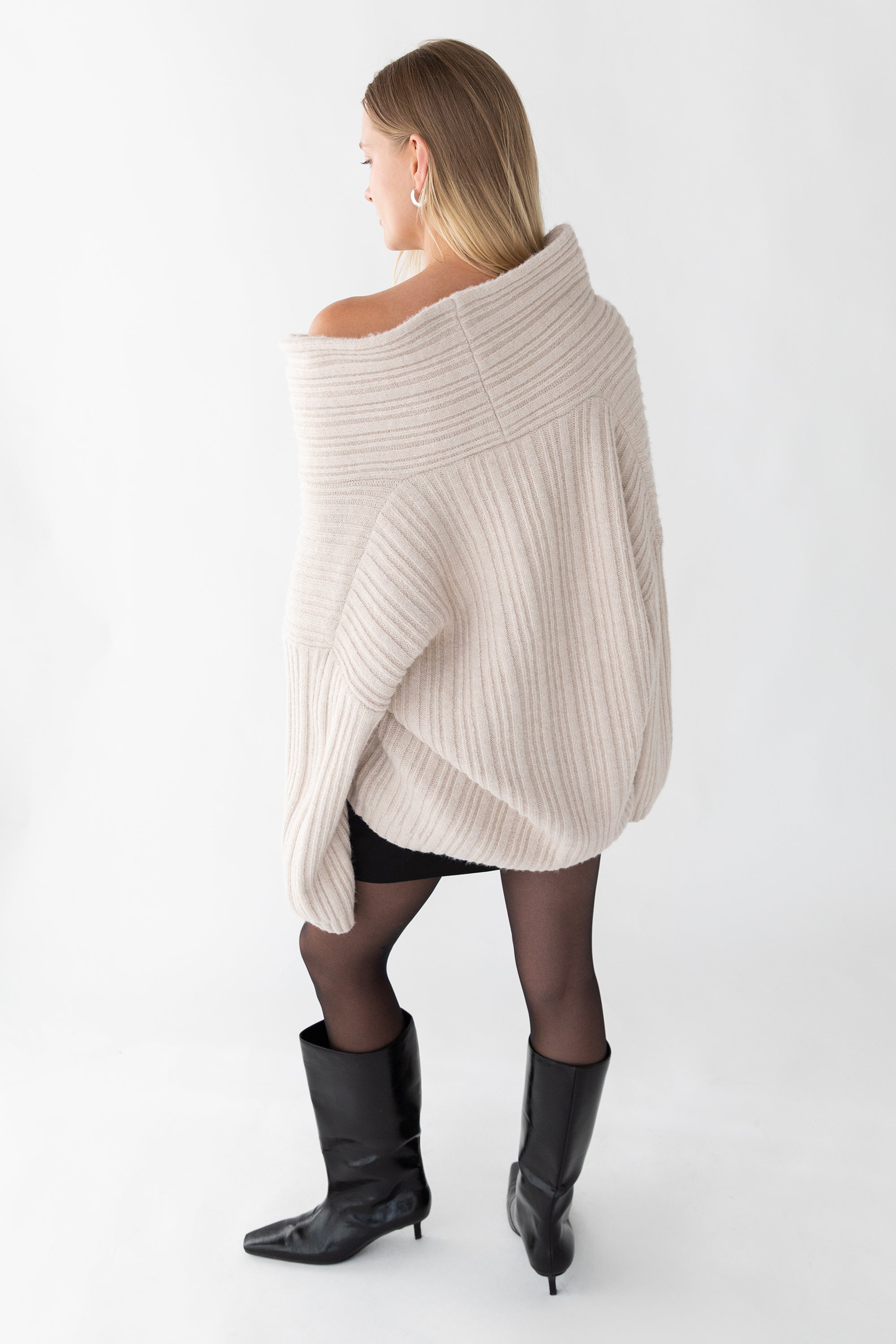 OVERSIZED SLOUCHY OFF THE SHOULDER SWEATER Shop Offer Cheap Pice