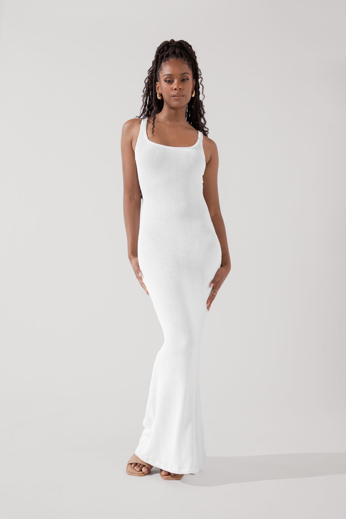 Hourglass Maxi Dress - White Cheapest Sale Online