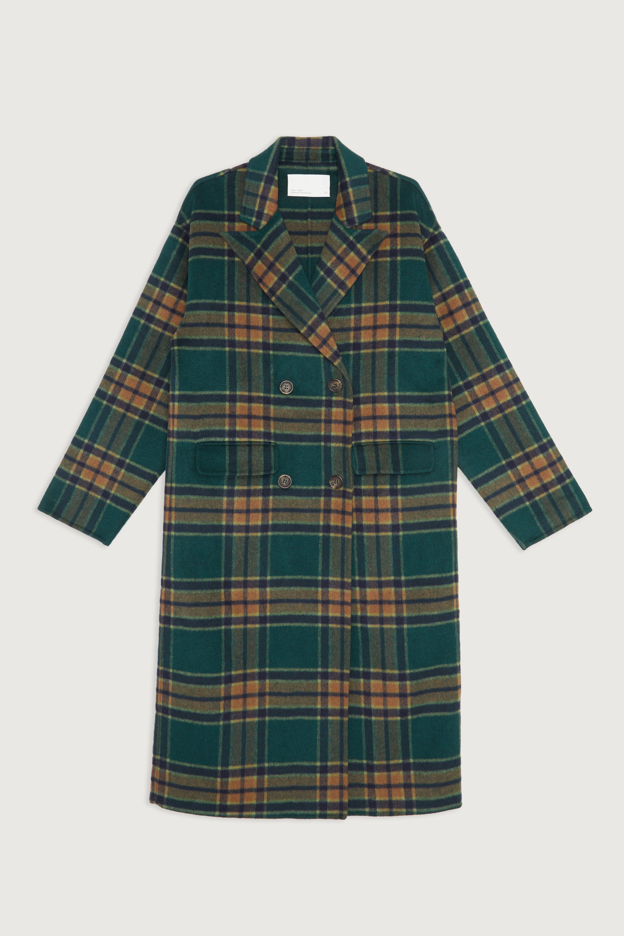 OVERSIZED PLAID WOOL BLEND COAT Cheap Best Store To Get