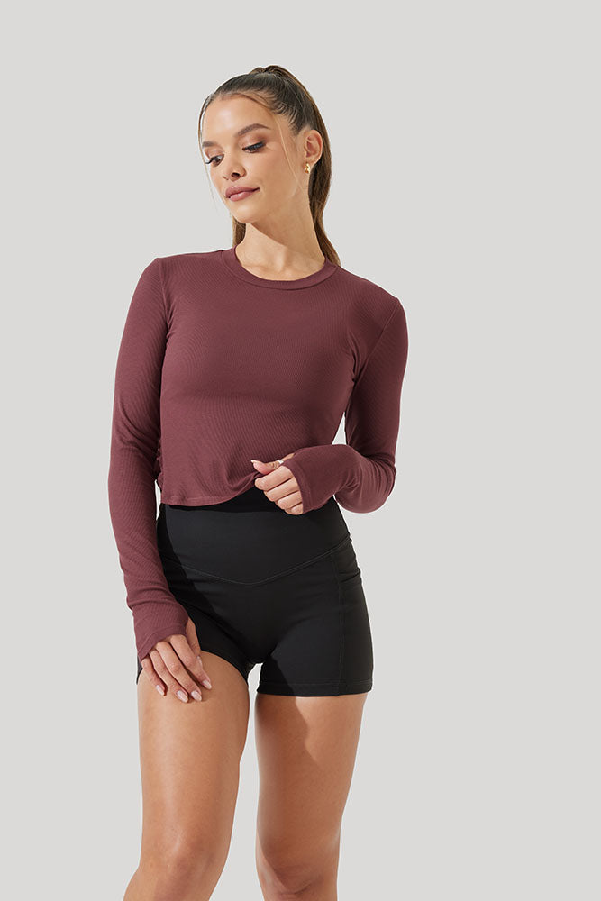 Refine Long Sleeve Top - Rose Clay Clearance Factory Outlet