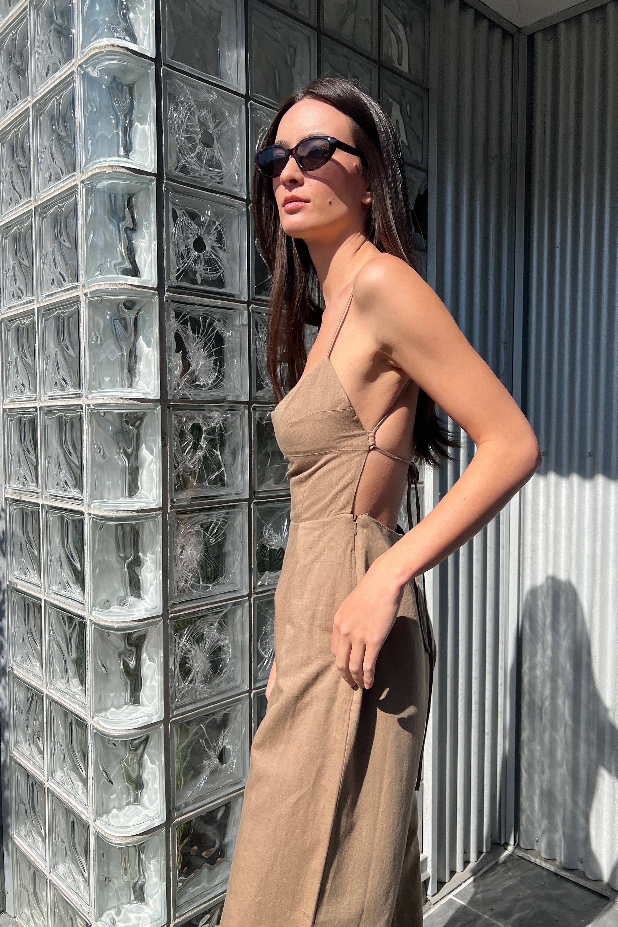 LINEN BLEND JUMPSUIT Clearance For Nice