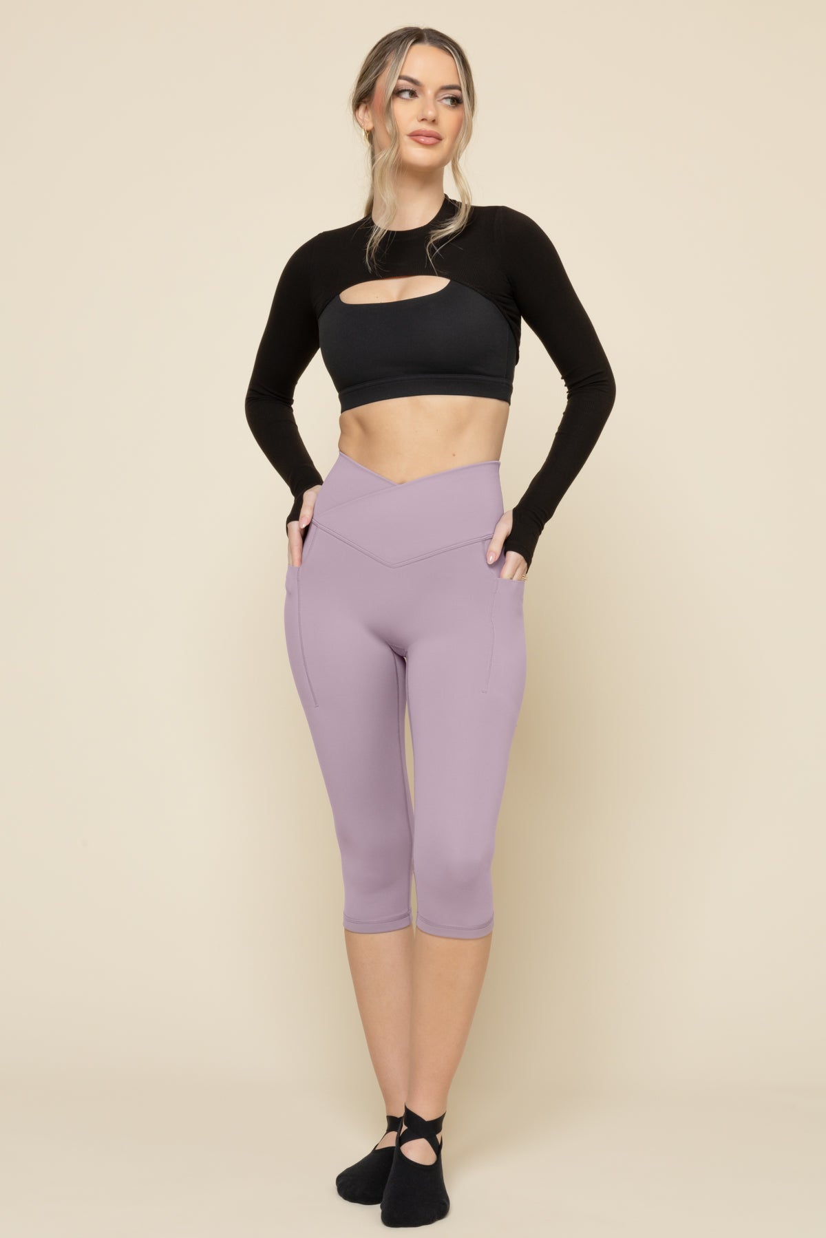 Crisscross Hourglass Capri - Dusty Mauve Top Quality Online