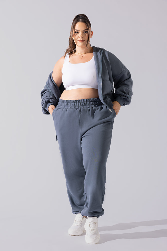 Cloud Rollover Sweatpant - Denim Blue Largest Supplier For Sale