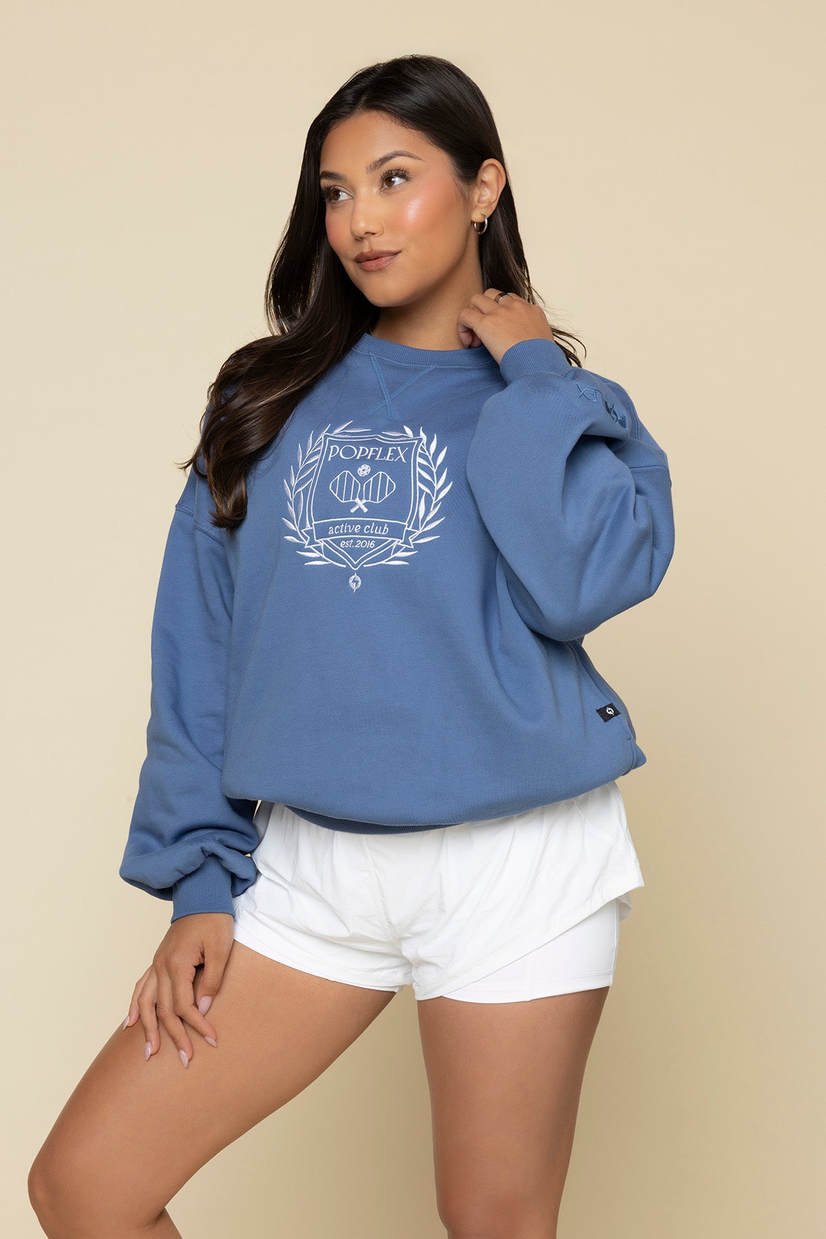 POPFLEX Active Club Cloud Crewneck Sweater - Blue Horizon Outlet Locations Cheap Online