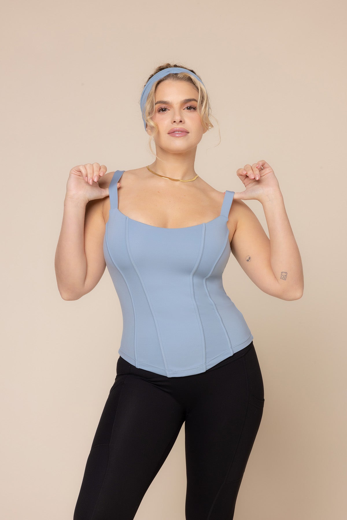 Corset Cami - Blue Storm Clearance Best Pices