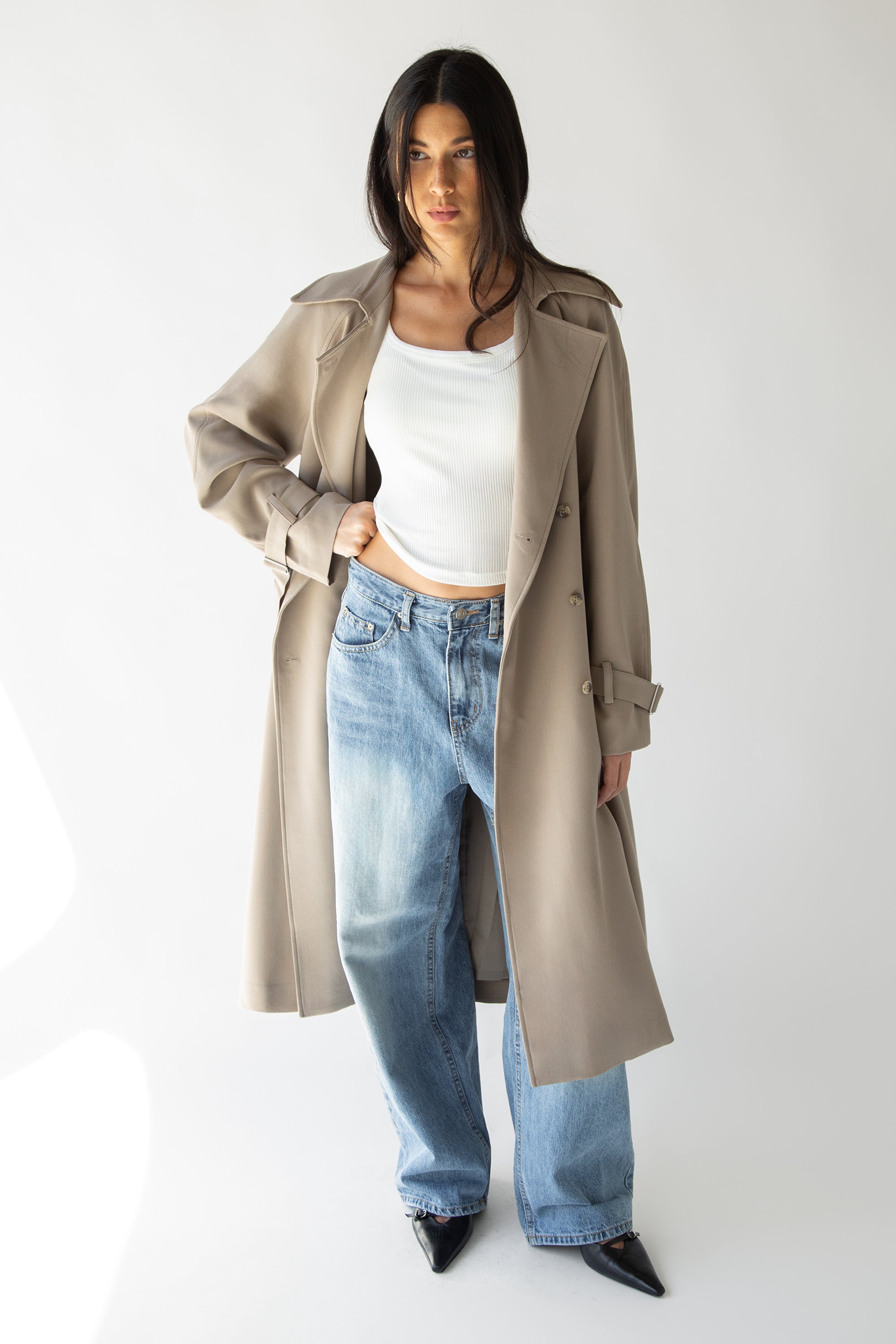 OVERSIZED TRENCH COAT The Cheapest Cheap Online