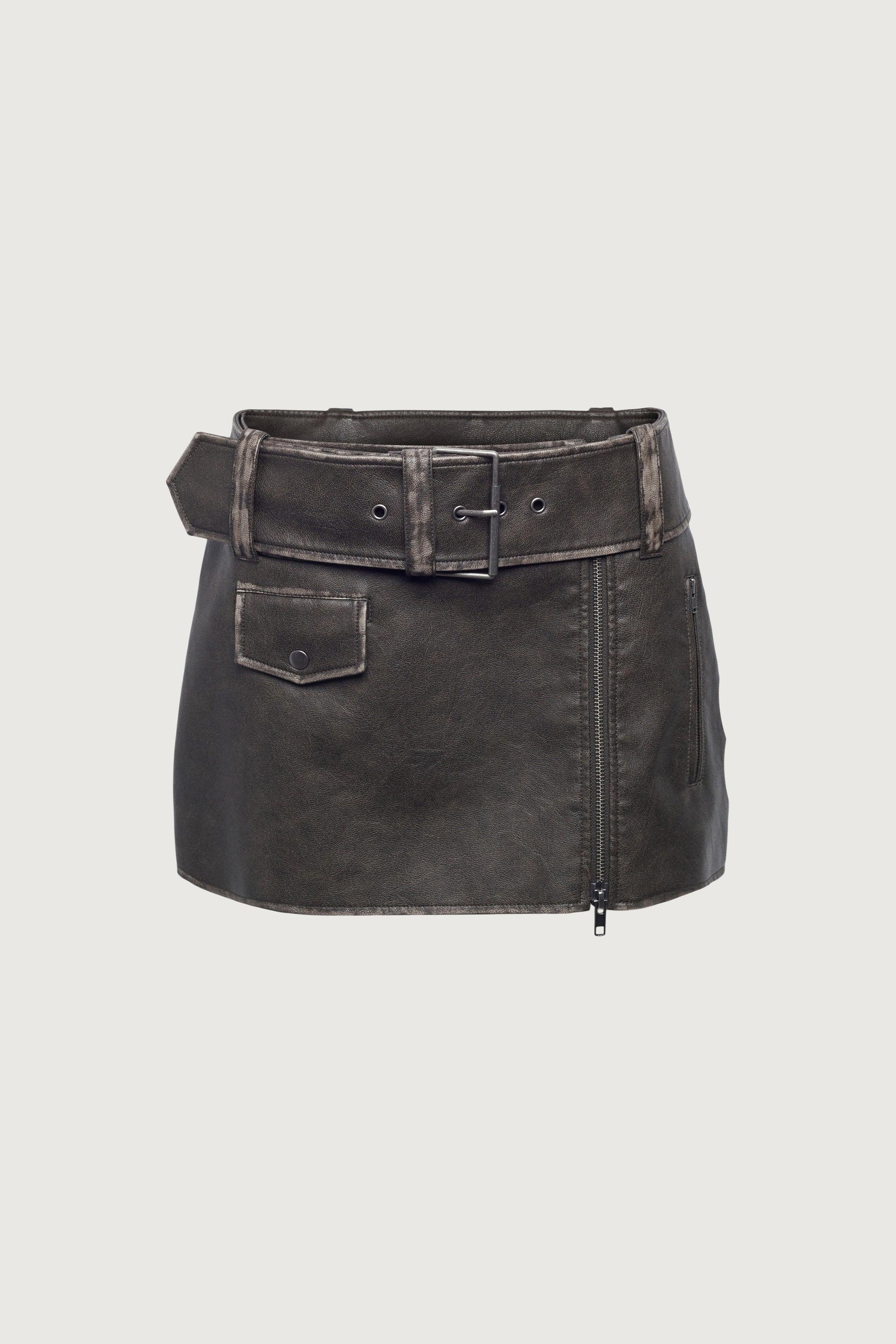 VEGAN LEATHER MOTO MINI SKIRT Online Cheap Pice