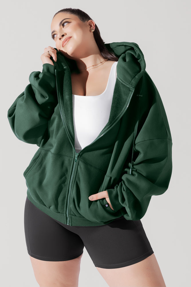 Zip Cloud Hoodie - Game Time Green Enjoy Cheap Online