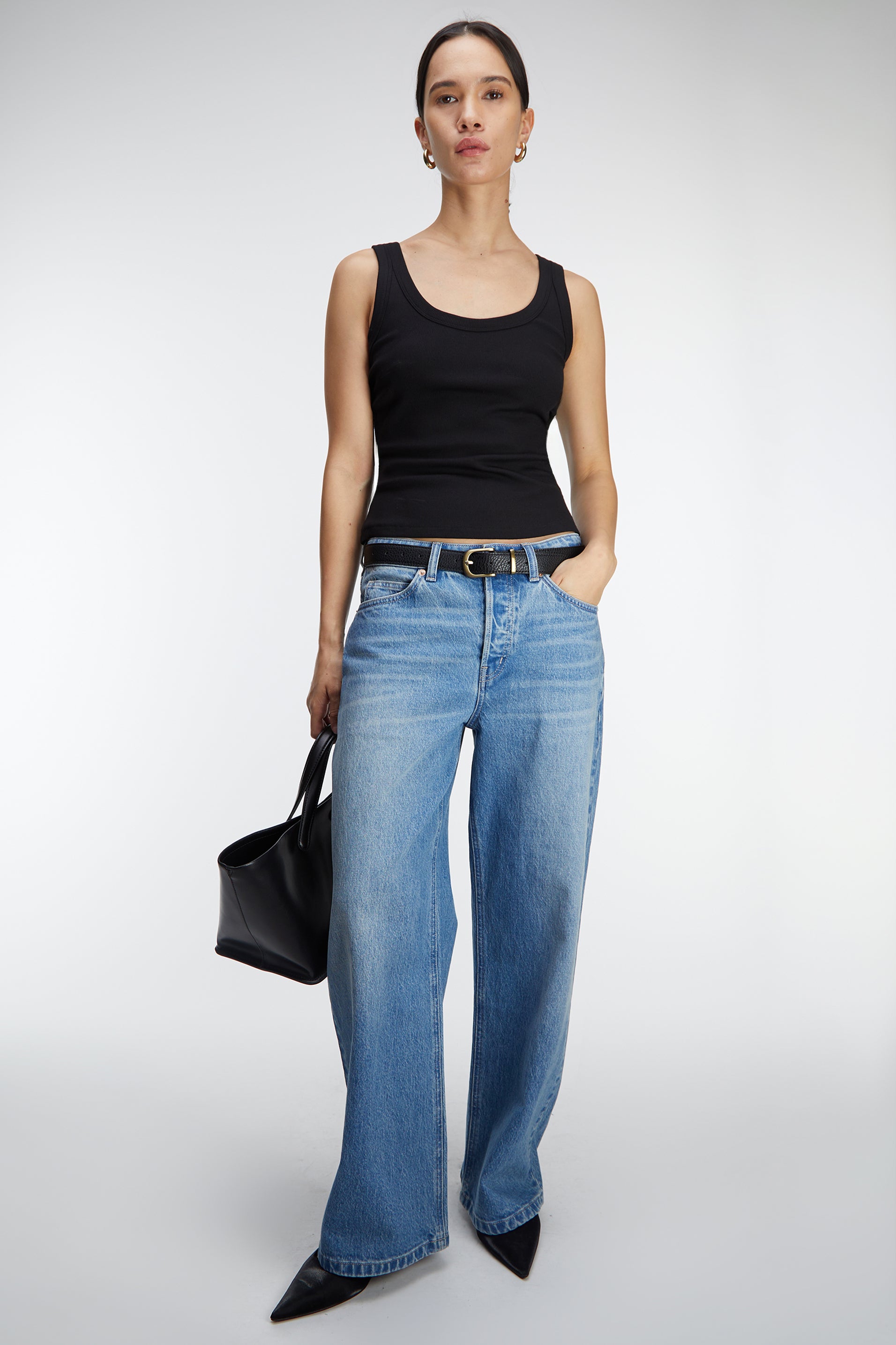 MID-RISE BAGGY WIDE LEG JEAN How Much Online