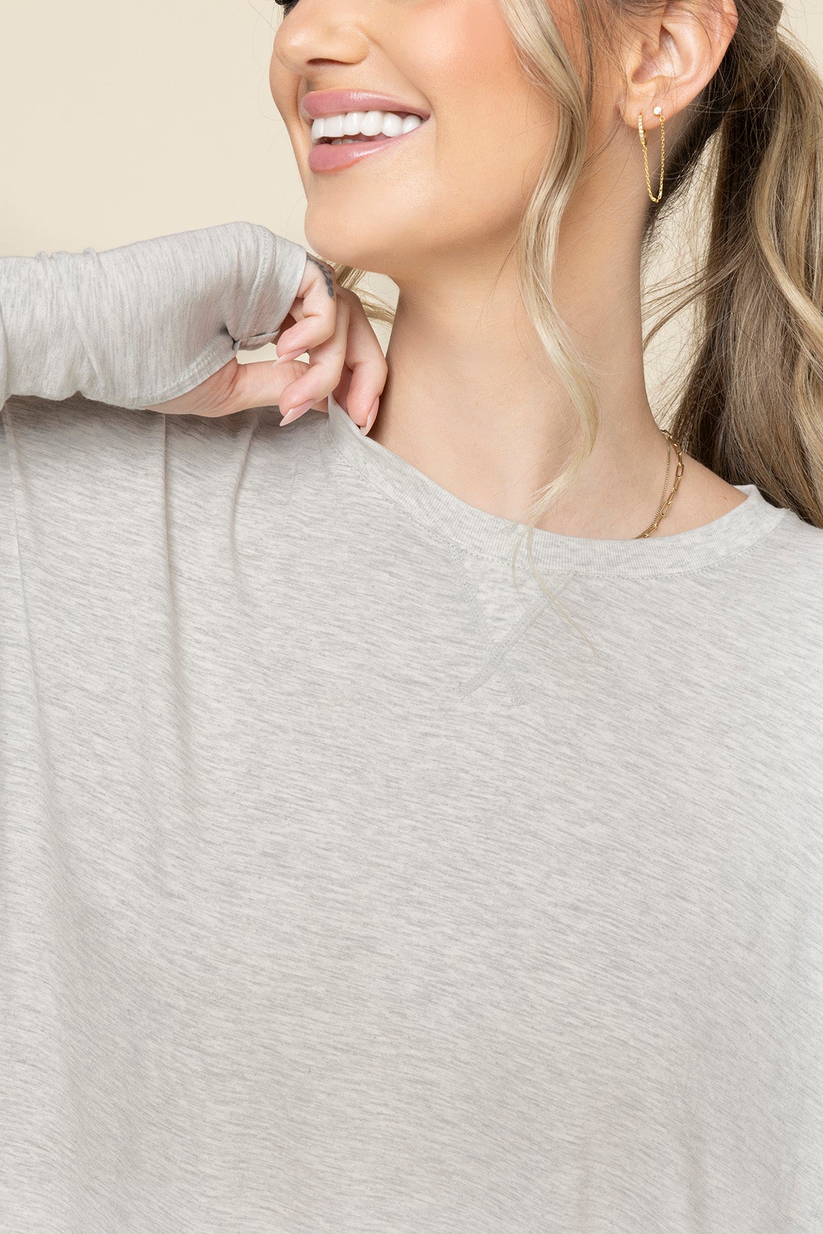 The Perfect Long Sleeve Top - Heather Grey Outlet For Sale