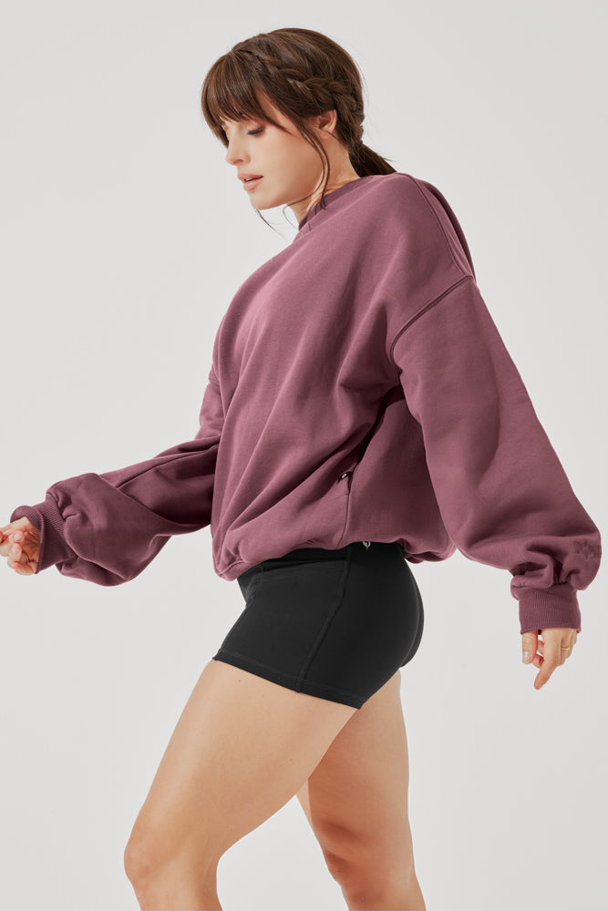 Cloud Crewneck Sweater - Merlot Outlet Store Cheap Pice