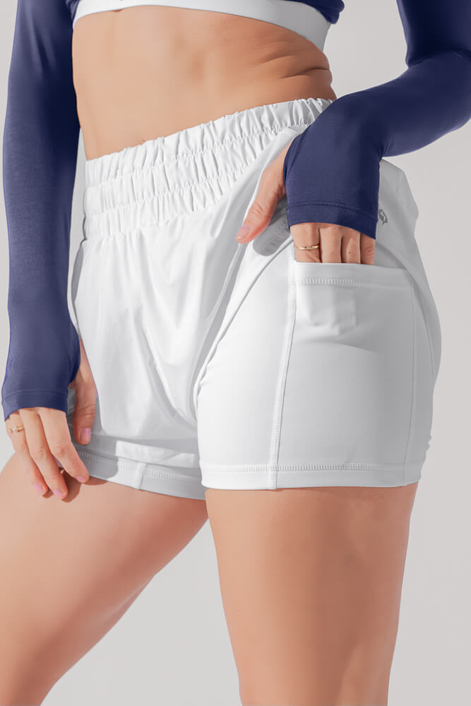 High Waisted Supershort - White Official Sale Online