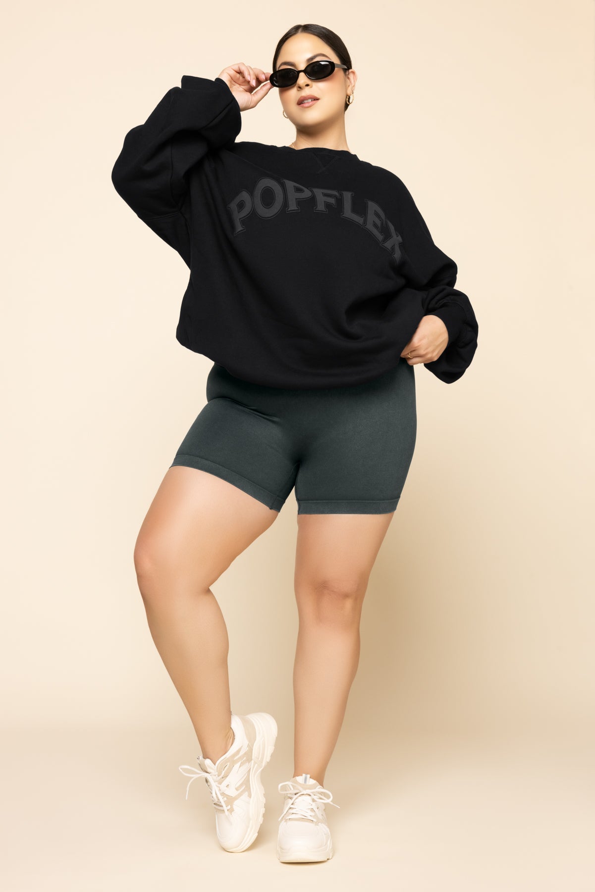 POPFLEX Cloud Crewneck Sweater - Black Clearance Best Seller