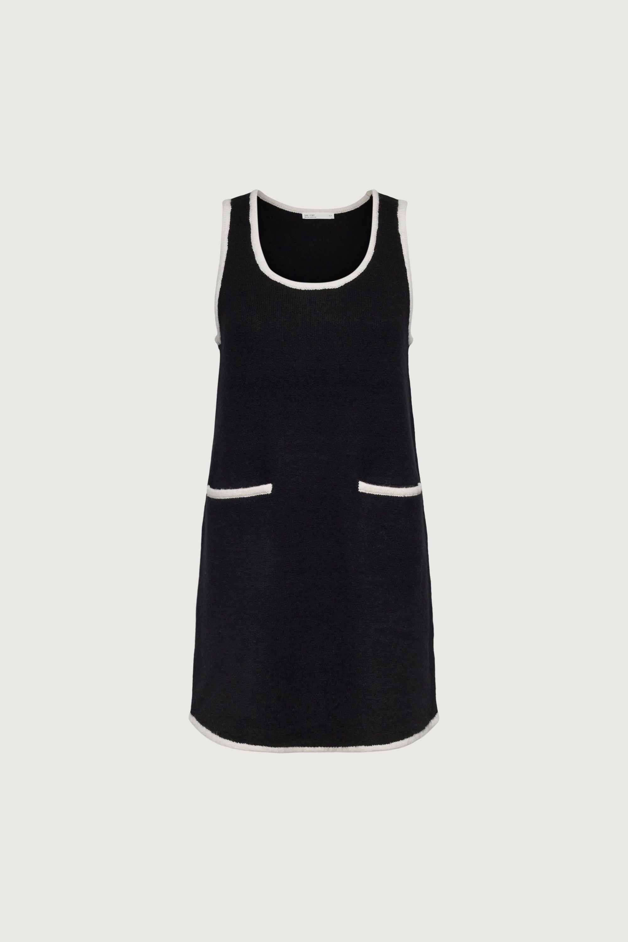 CONTRAST TRIM SLEEVELESS KNIT MINI DRESS Sale Sast