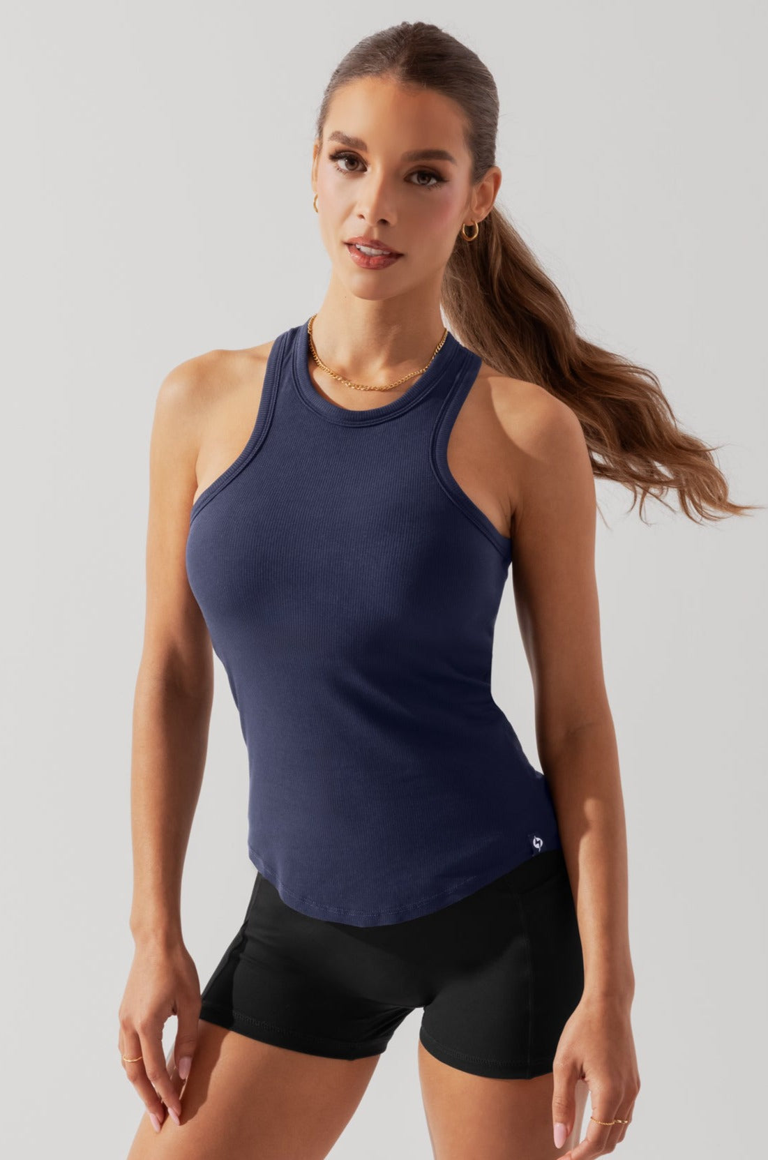 Not Your Typical Tank (Built-in Bra) - Cosmic Navy Free Shipping Deals