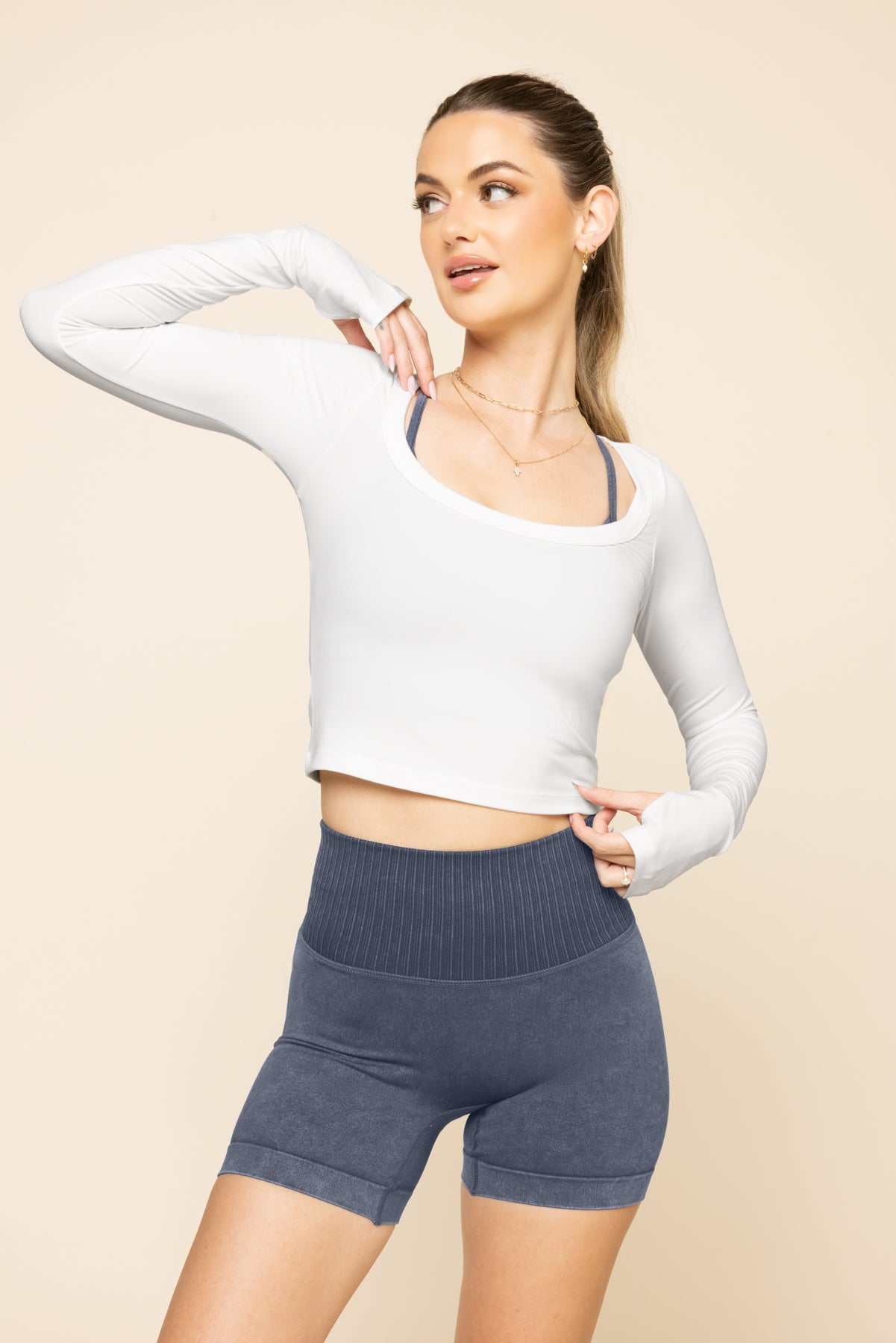 Your Favorite Long Sleeve Reversible Top - White Cheap Visit