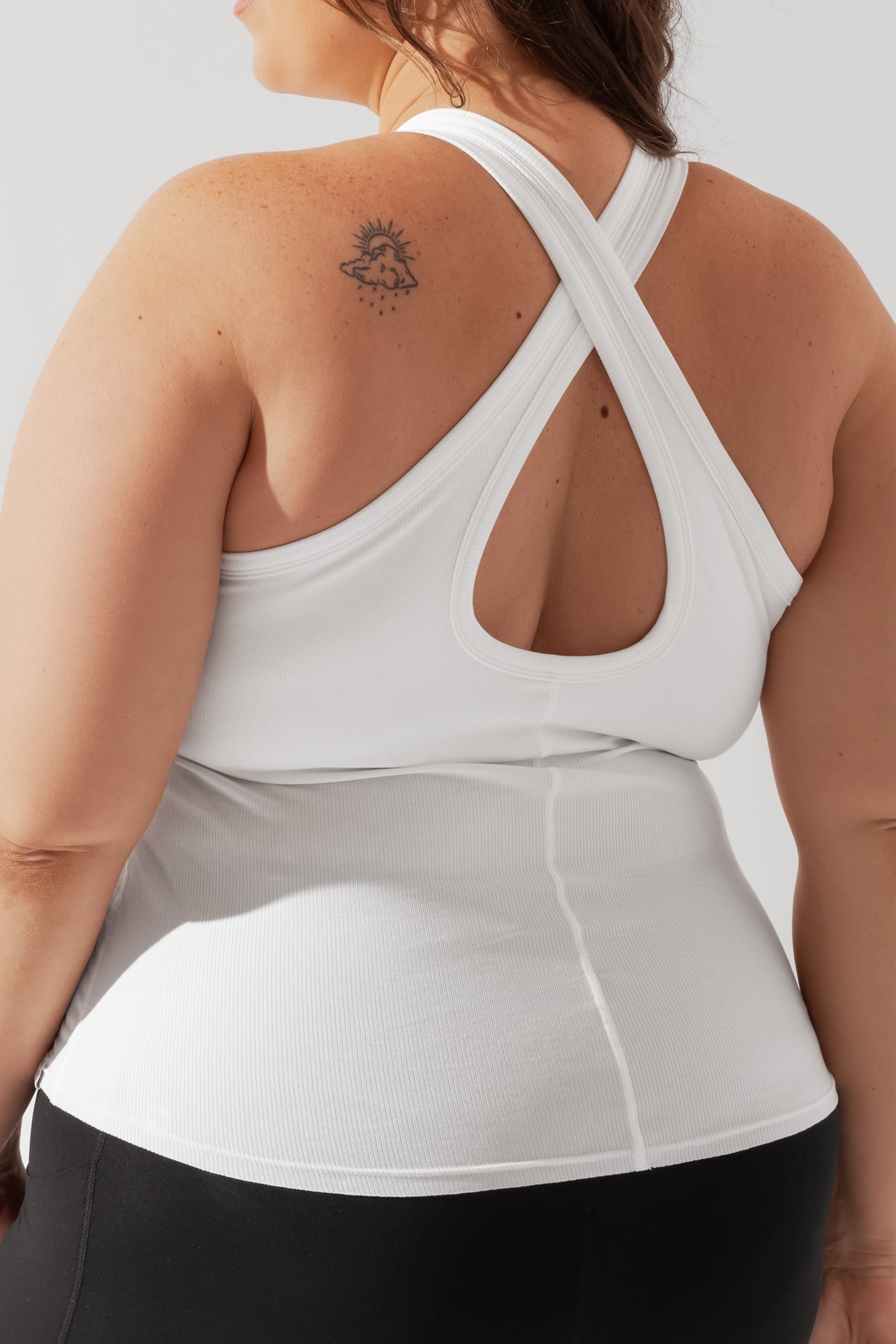 Not Your Typical Tank (Built-in Bra) - White Sale Tumblr