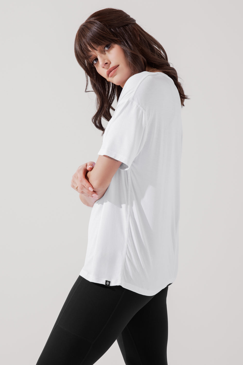 Daring Deep V Tee - White Cheap Manchester