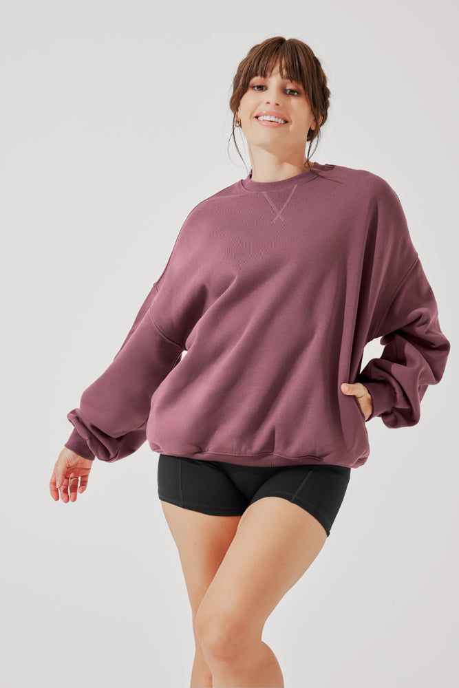 Cloud Crewneck Sweater - Merlot Outlet Store Cheap Pice