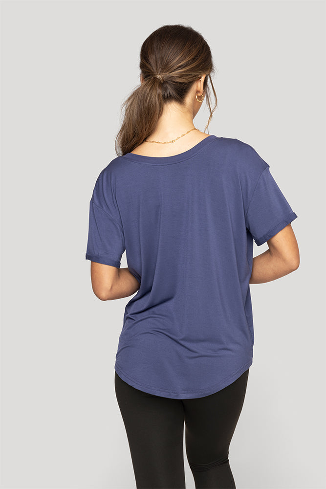 Reversible Deep V Tee - Nightshade Blue Buy Cheap Cheapest Pice