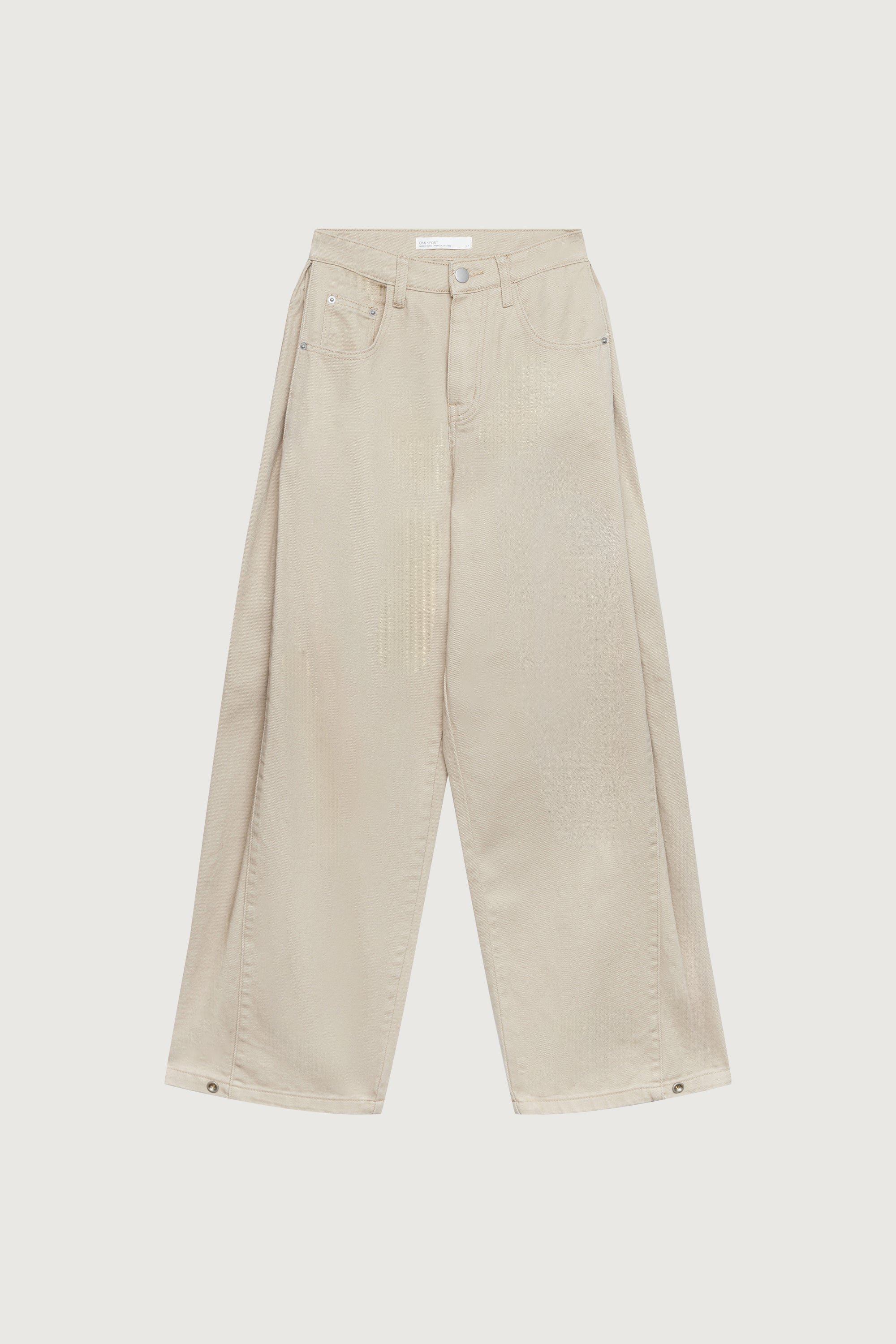 BOTTOM SNAP COTTON TWILL PANTS 2025 Unisex