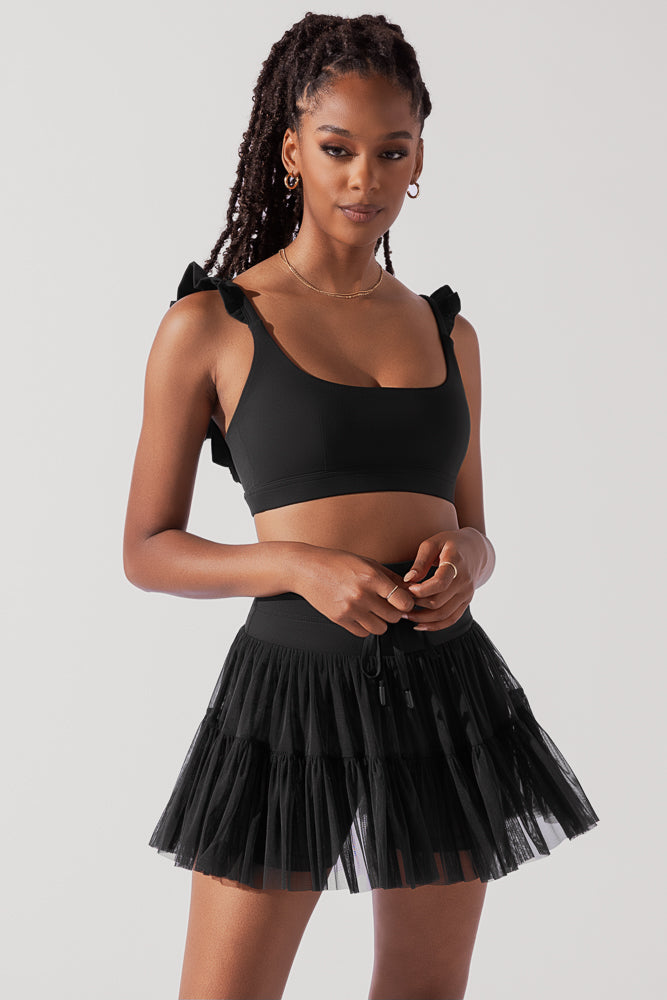 Romance Ruffle Bra - Black Quality Free Shipping Outlet