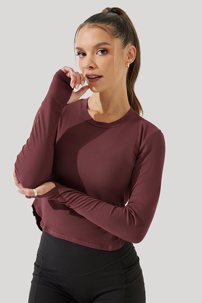 Refine Long Sleeve Top - Rose Clay Clearance Factory Outlet