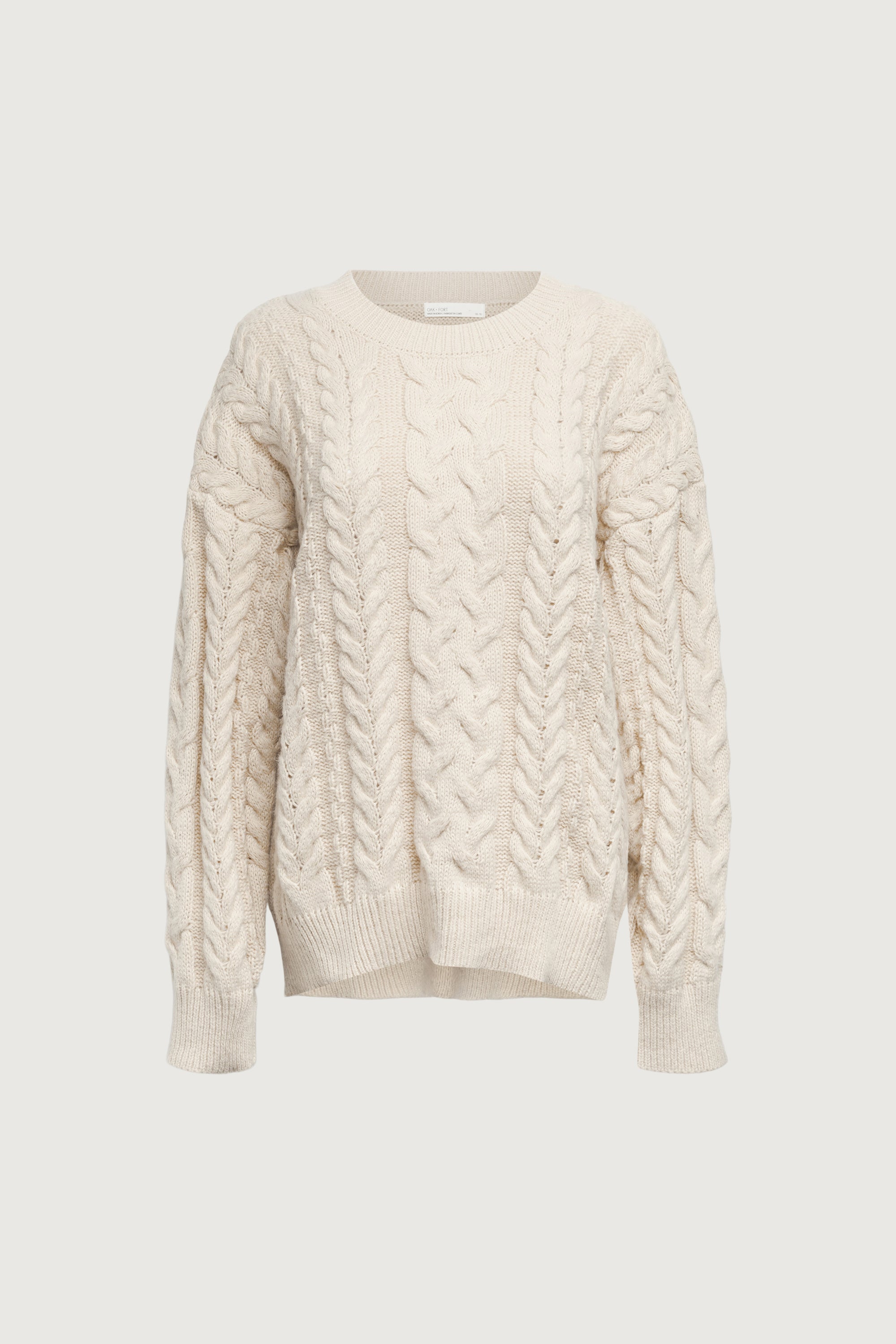 CABLE KNIT CREWNECK SWEATER Best Place Sale Online