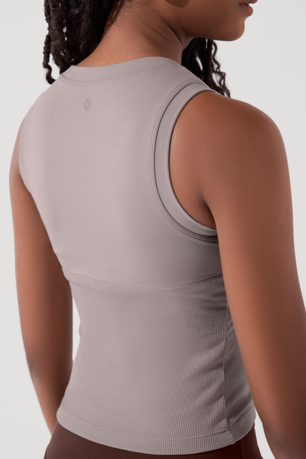 Peekaboo Crew Tank - Smoky Taupe Get To Buy For Sale