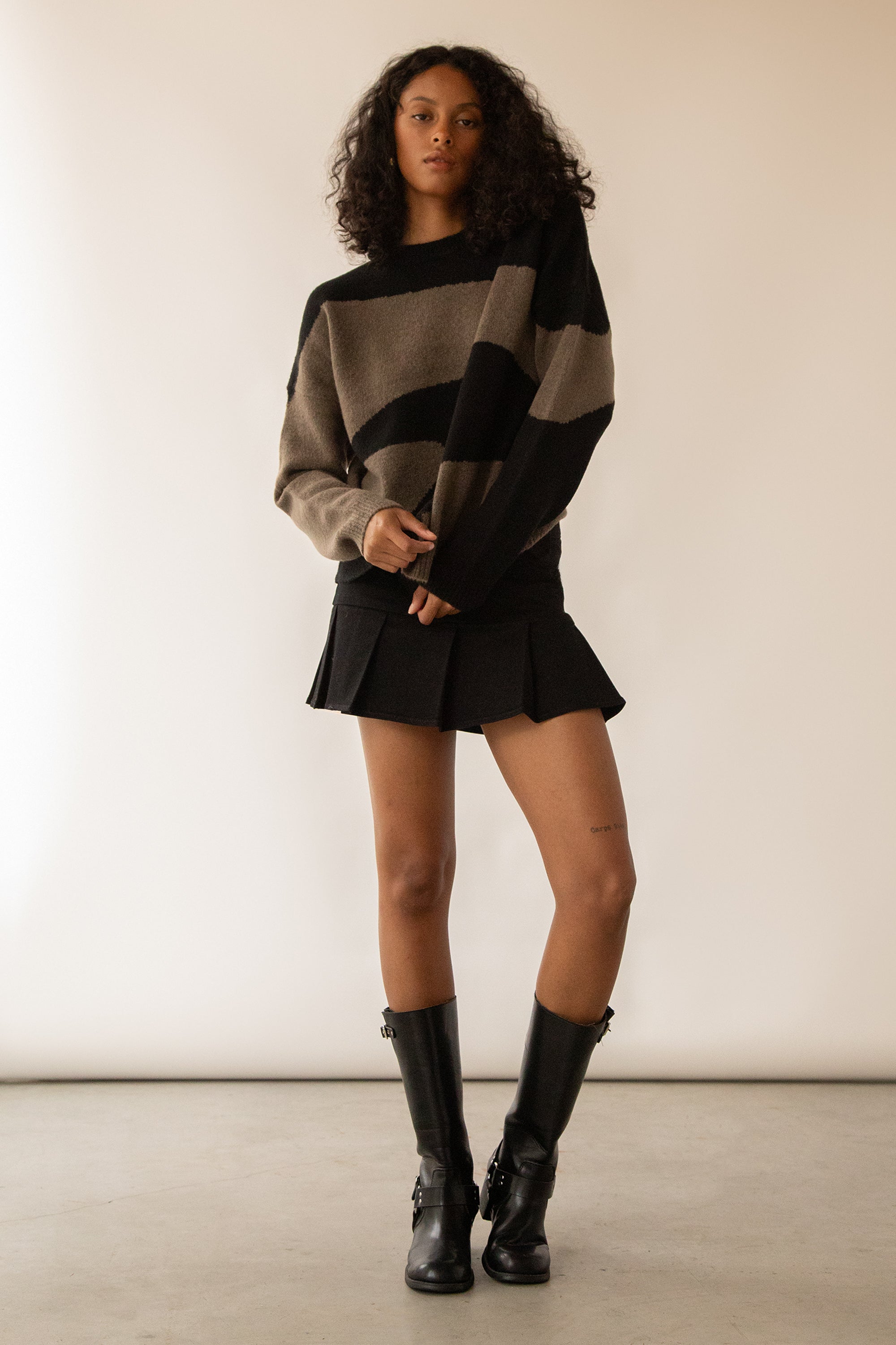 OVERSIZED INTARSIA SWEATER Free Shipping For Sale