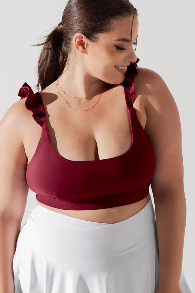 Romance Ruffle Bra - Crimson Buy Cheap New